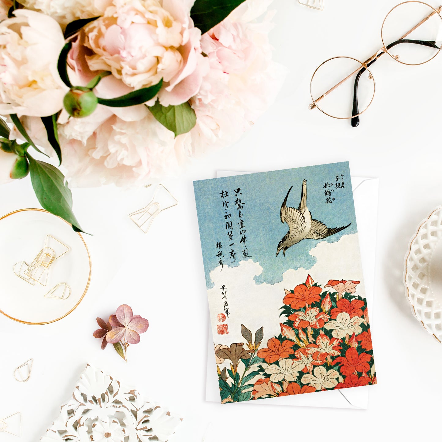 Japanese Ukiyo-e Greeting Cards – Set of 10 | Hokusai, Hiroshige, Haiku Art Cards for All Occasions