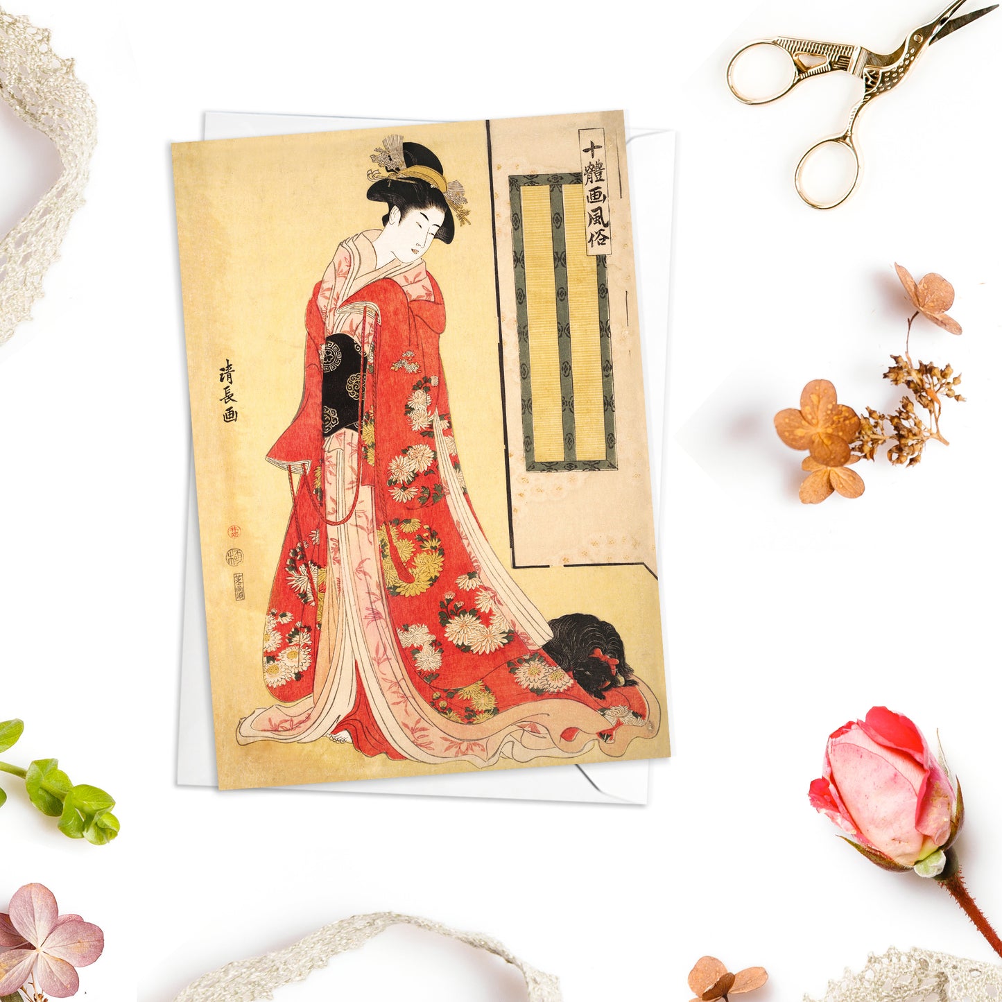 Japanese Ukiyo-e Greeting Cards – Set of 10 | Hokusai, Hiroshige, Haiku Art Cards for All Occasions
