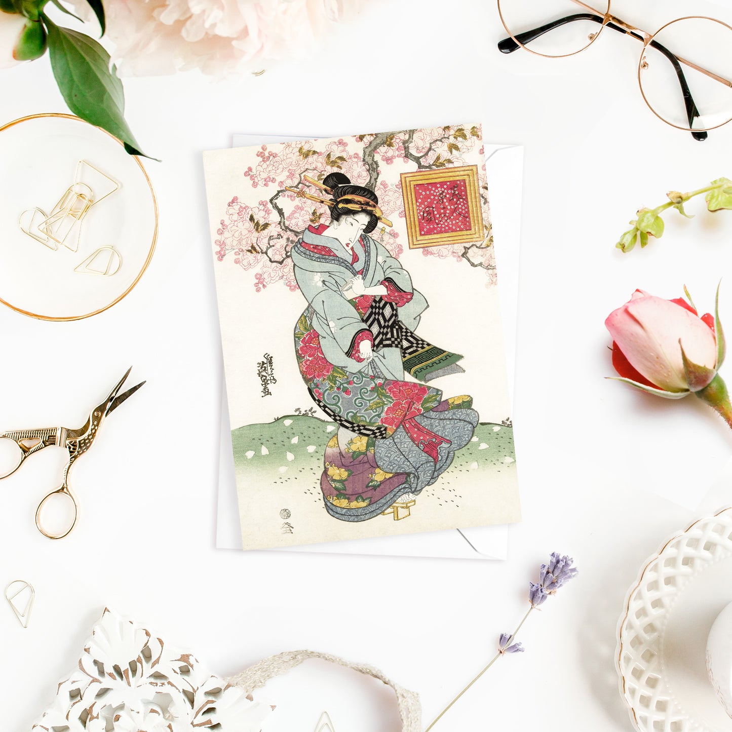 Japanese Ukiyo-e Greeting Cards – Set of 10 | Hokusai, Hiroshige, Haiku Art Cards for All Occasions