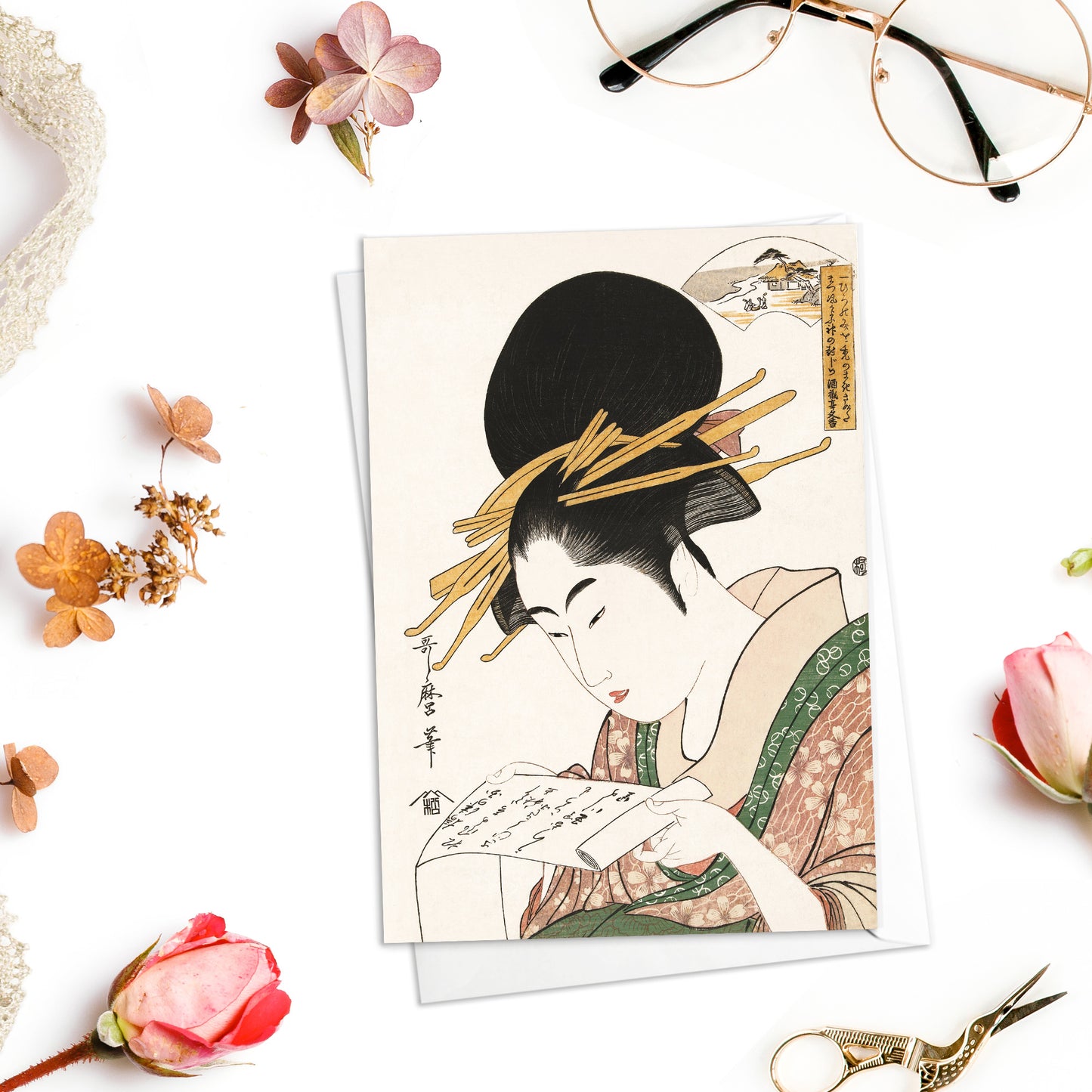 Japanese Ukiyo-e Greeting Cards – Set of 10 | Hokusai, Hiroshige, Haiku Art Cards for All Occasions