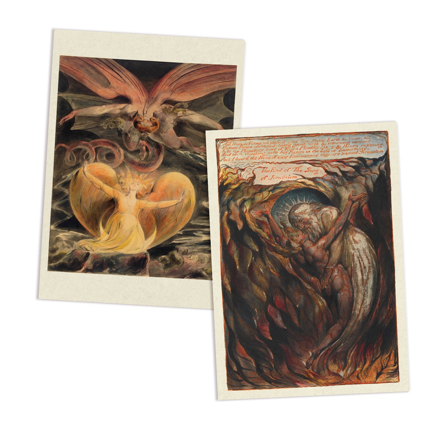 William Blake Art Postcards Set of 10 – Visionary Romantic Prints Mythology Poetry Vintage-Style Cards Gift Pack