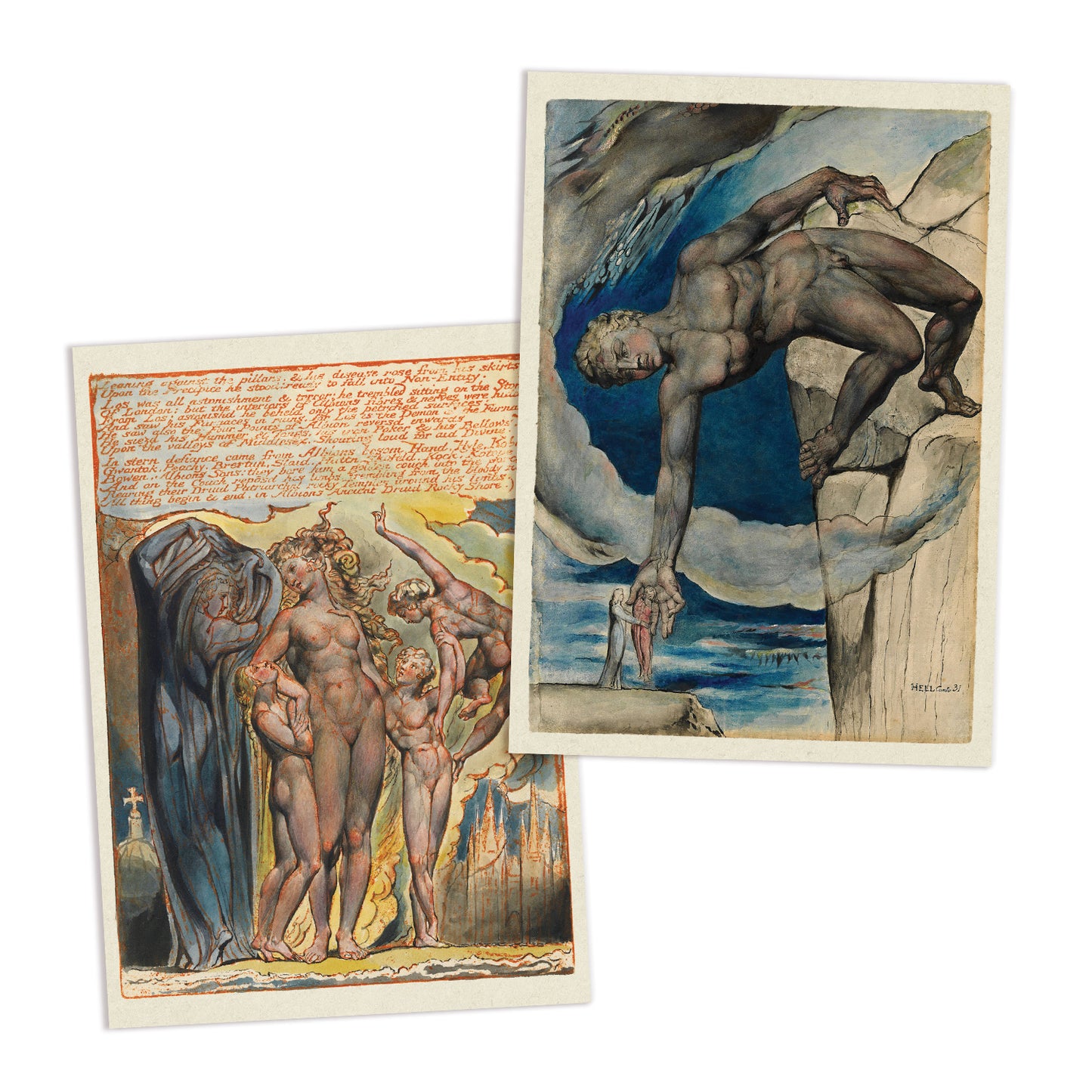 William Blake Art Postcards Set of 10 – Visionary Romantic Prints Mythology Poetry Vintage-Style Cards Gift Pack