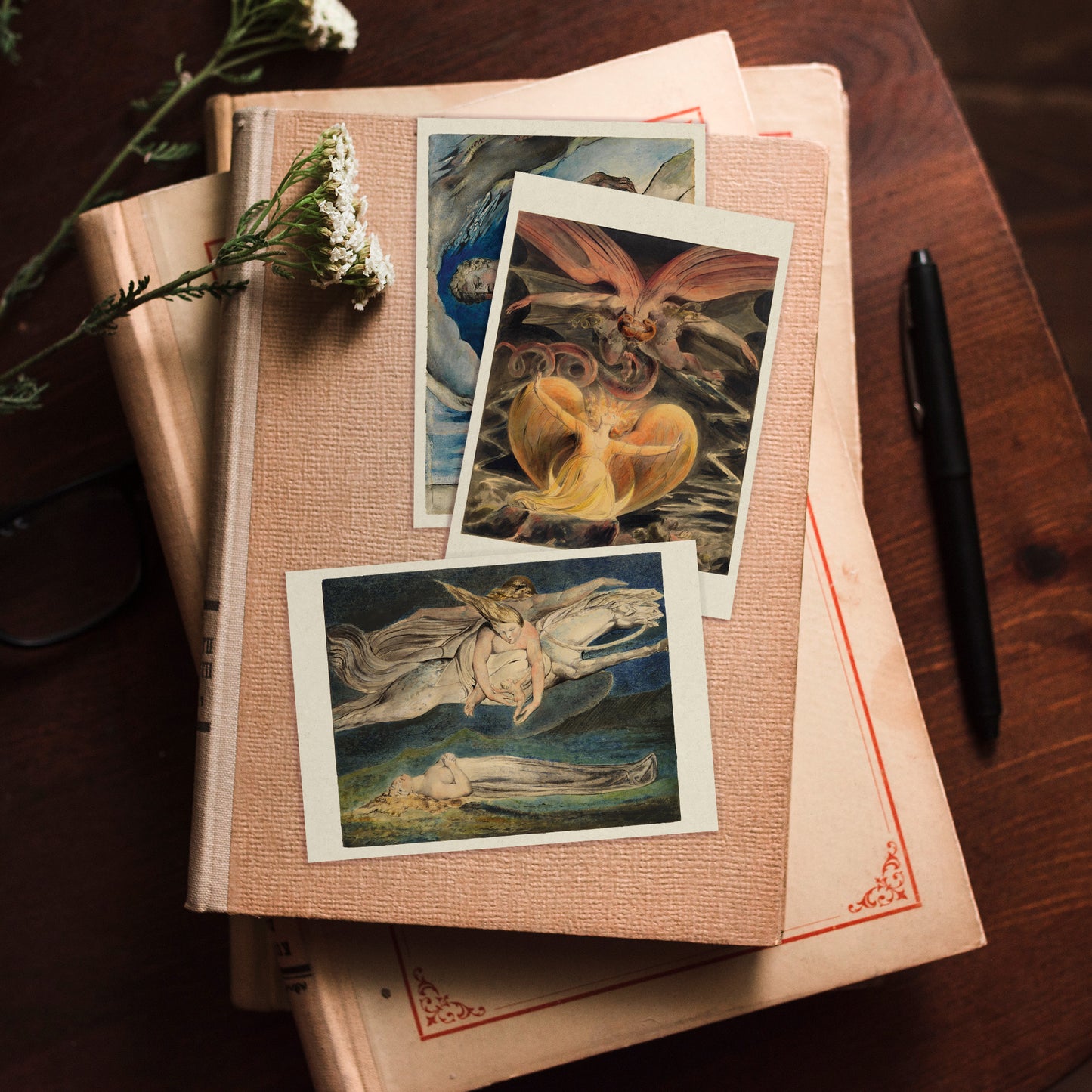 William Blake Art Postcards Set of 10 – Visionary Romantic Prints Mythology Poetry Vintage-Style Cards Gift Pack