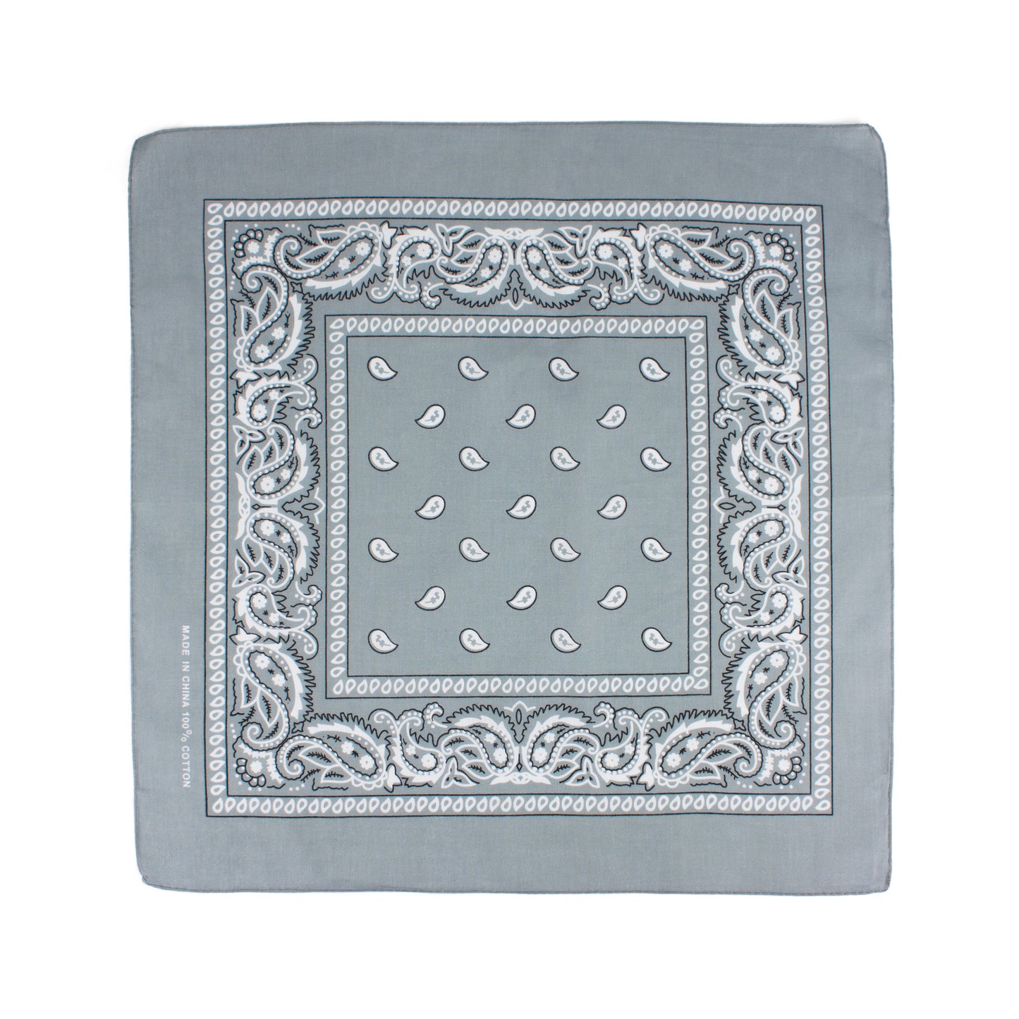 Set of 3 Bandanas – Retro Sea Blue, Black & Burgundy Paisley Print