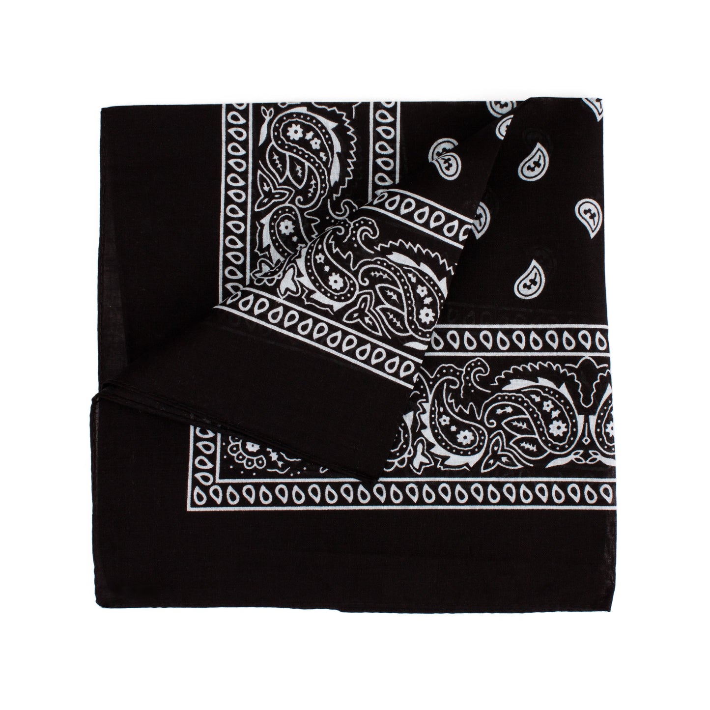 Set of 3 Bandanas – Retro Sea Blue, Black & Burgundy Paisley Print