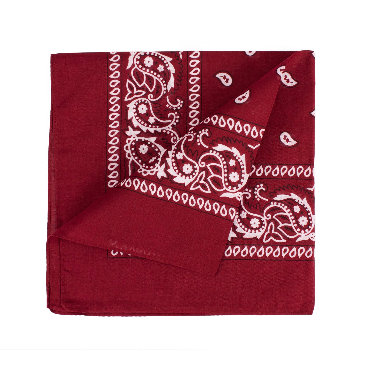 Set of 3 Bandanas – Retro Sea Blue, Black & Burgundy Paisley Print