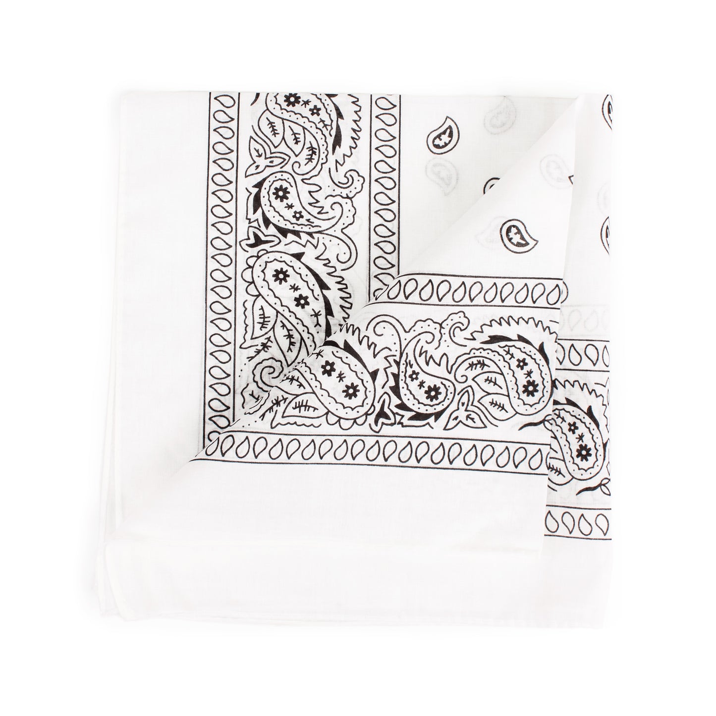 Set of 3 Bandanas – Classic Red, Black & White Paisley Print