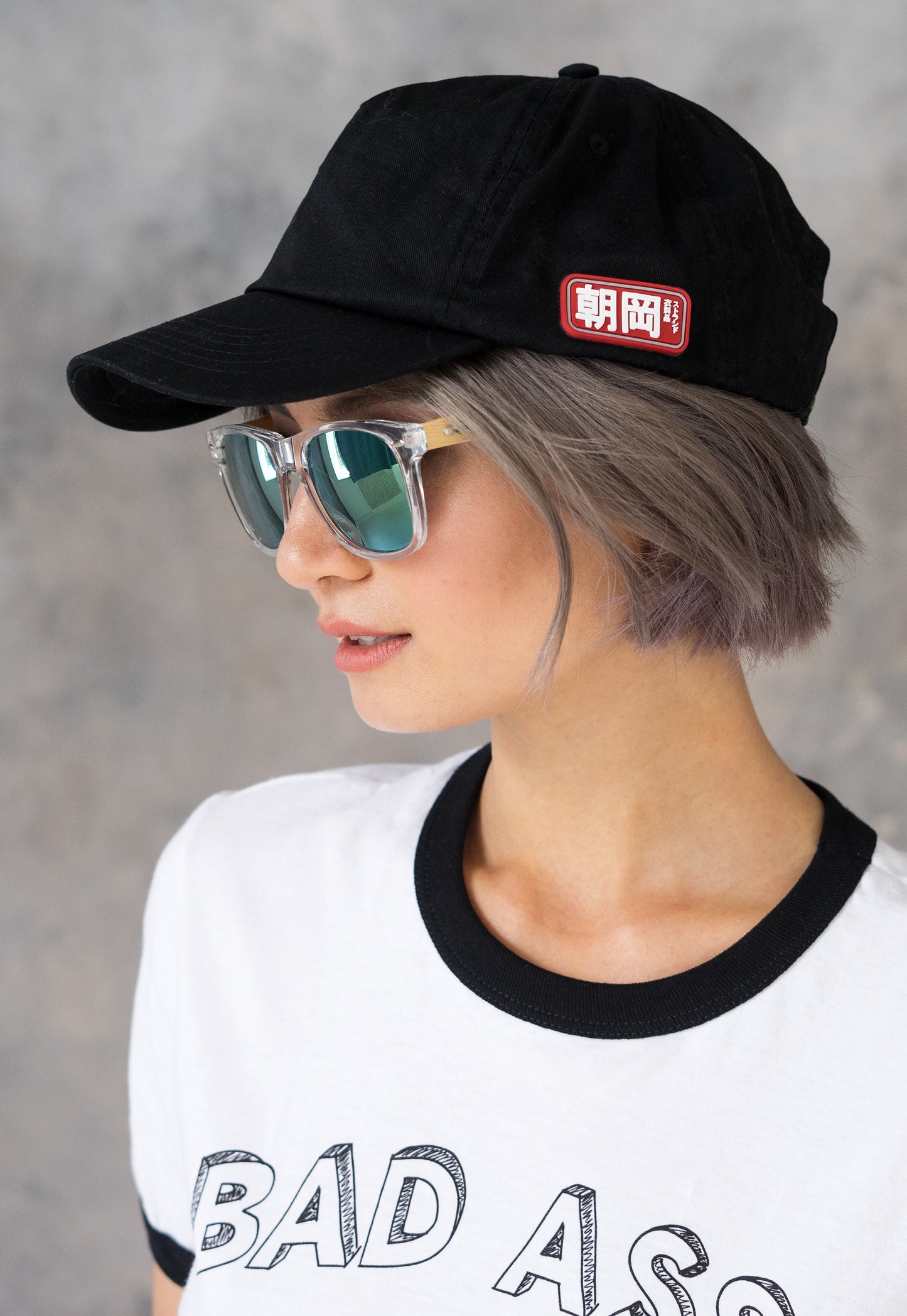 Heritage Cotton Baseball Cap with Japanese Applique – Black Tokyo Style