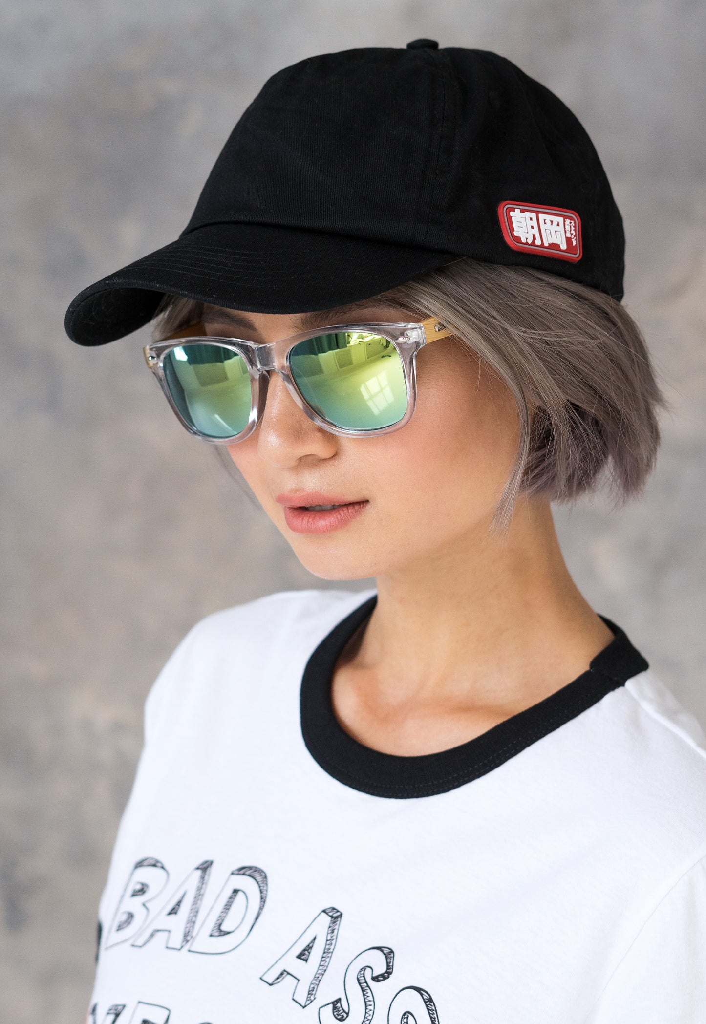 Heritage Cotton Baseball Cap with Japanese Applique – Black Tokyo Style