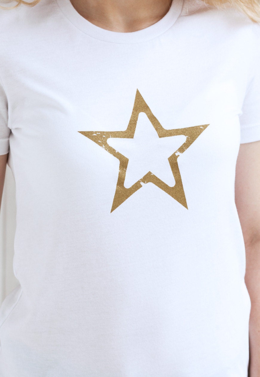 Star T Shirt Geometric Abstract Minimalist Skater Yoga Graphic Simple Cute Pretty Design Gifts For Her Screen Printed Womens Printed Tee Top