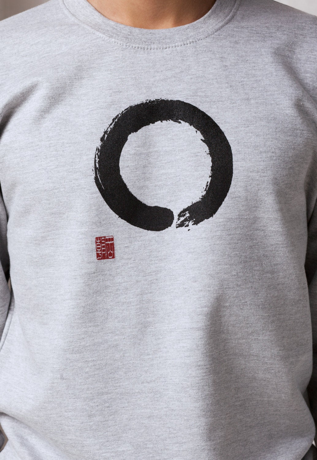 Japanese Sweatshirt Enso Circle - Japan Calligraphy Buddhism Buddhist Yoga Zen Ensou Positive Men's Women's Unisex Jumper Long Sleeve Shirt