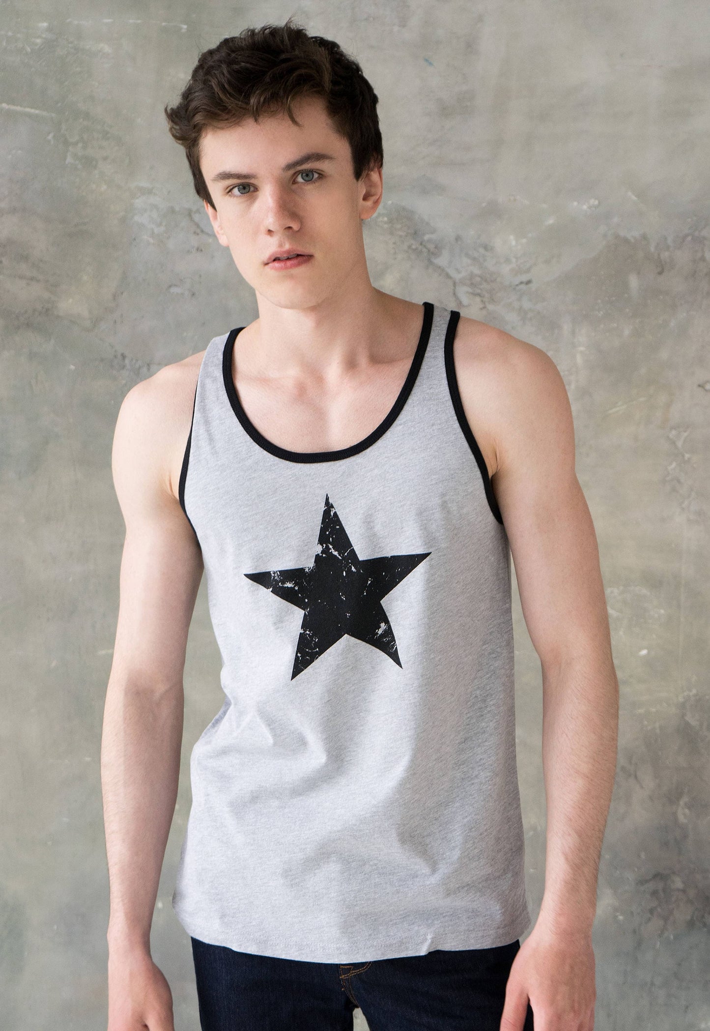 Star Ringer Tank Top Minimalist Abstract Geometric Skater Fashion Retro 70s 80s 90s Y2K Graphic Printed Women's Men's Ringer Vest Tee Cami
