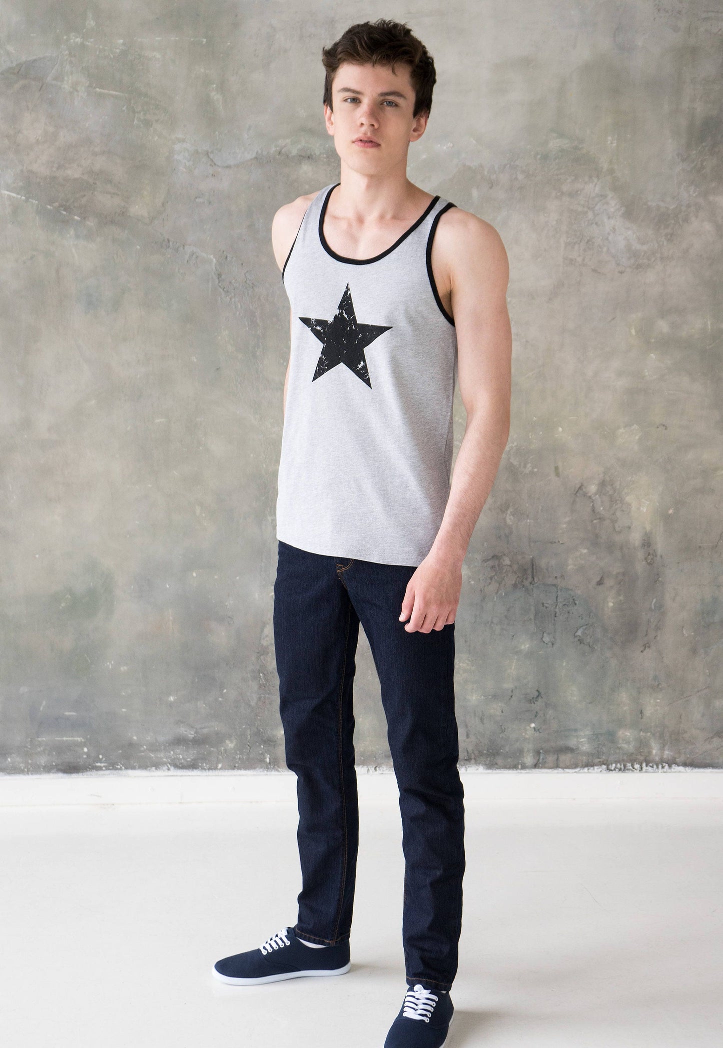 Star Ringer Tank Top Minimalist Abstract Geometric Skater Fashion Retro 70s 80s 90s Y2K Graphic Printed Women's Men's Ringer Vest Tee Cami