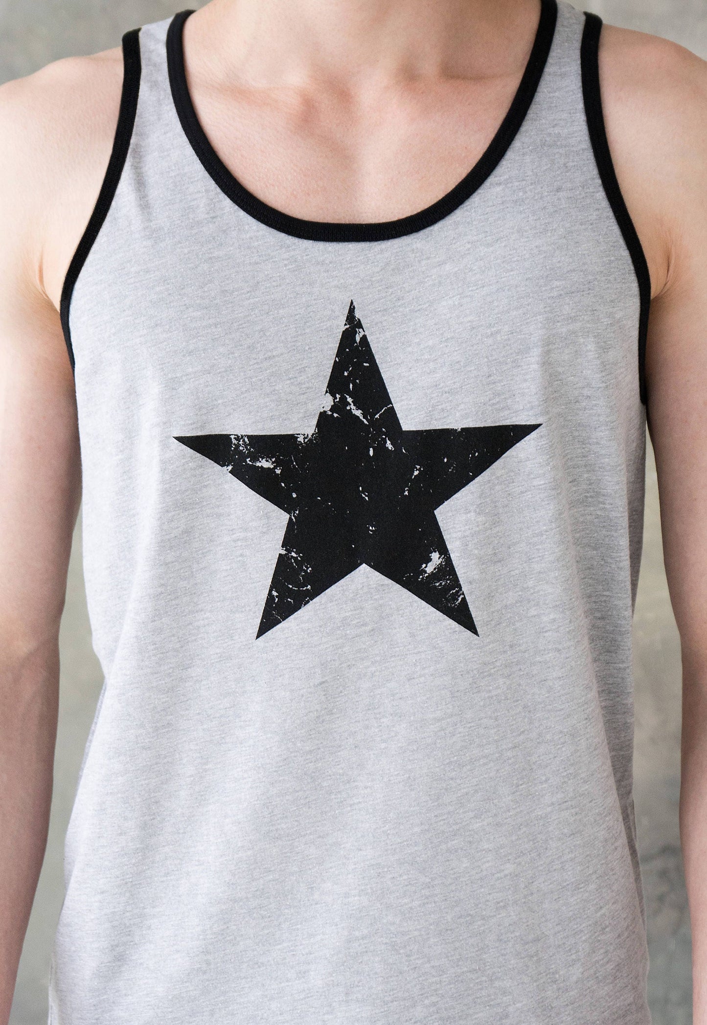 Star Ringer Tank Top Minimalist Abstract Geometric Skater Fashion Retro 70s 80s 90s Y2K Graphic Printed Women's Men's Ringer Vest Tee Cami