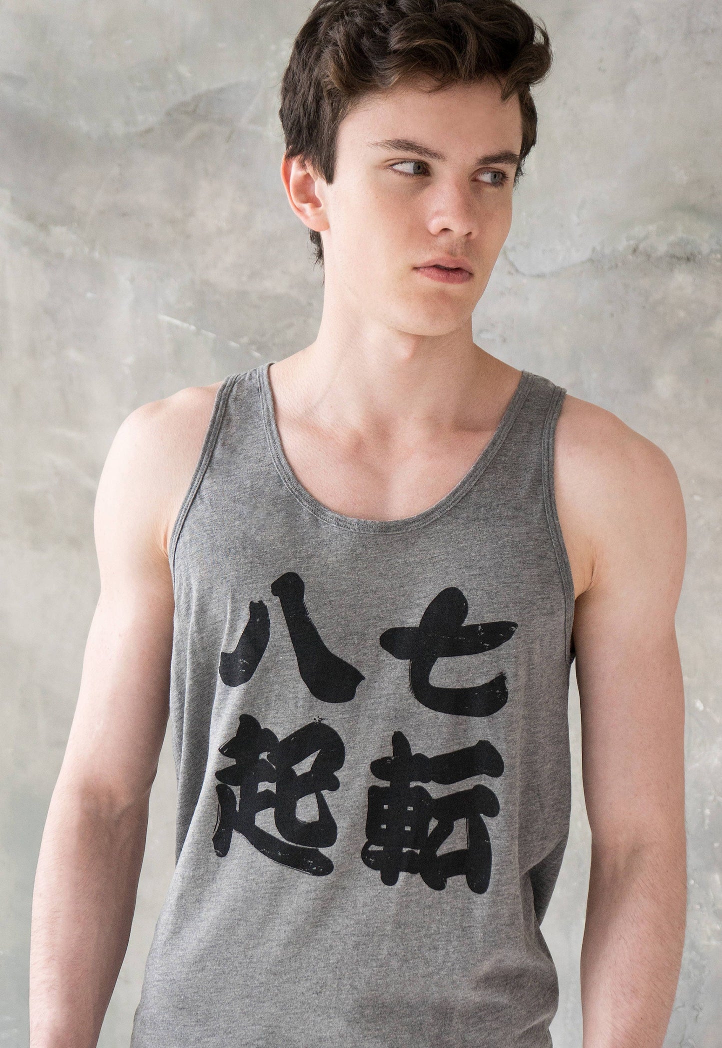 Japanese Tank Top Shichiten Hakki/ Nanakorobi Yaoki Japan Yoga Gym Boxing Positive Inspirational Graphic Printed Women's Men's Vest Tee Cami
