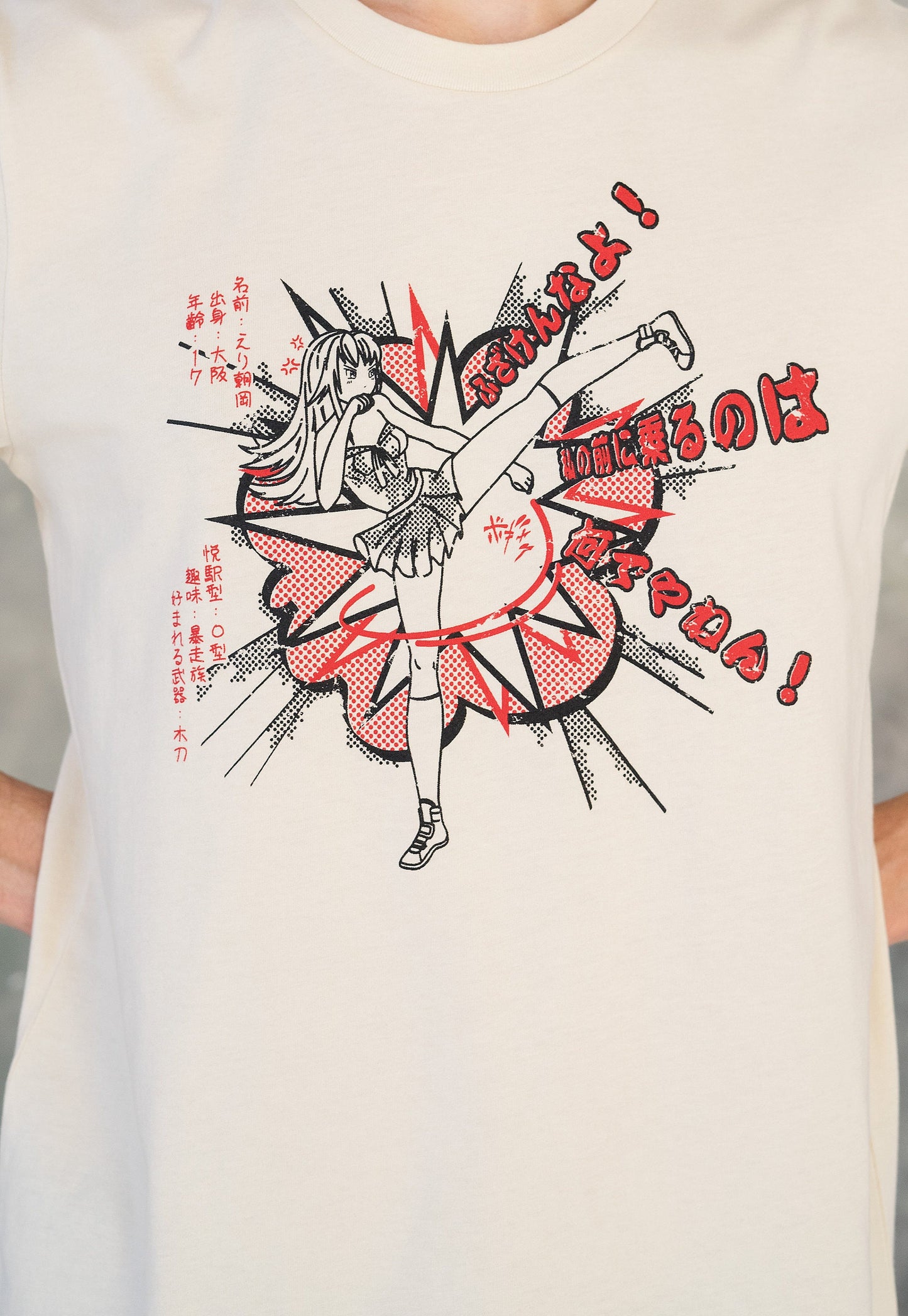 Japanese Aesthetic T Shirt Anime Manga Kawaii Girl Martial Arts Karate Kung Fu Kaminari Bosozoku Female Womens Mens Girl Power Printed Tee