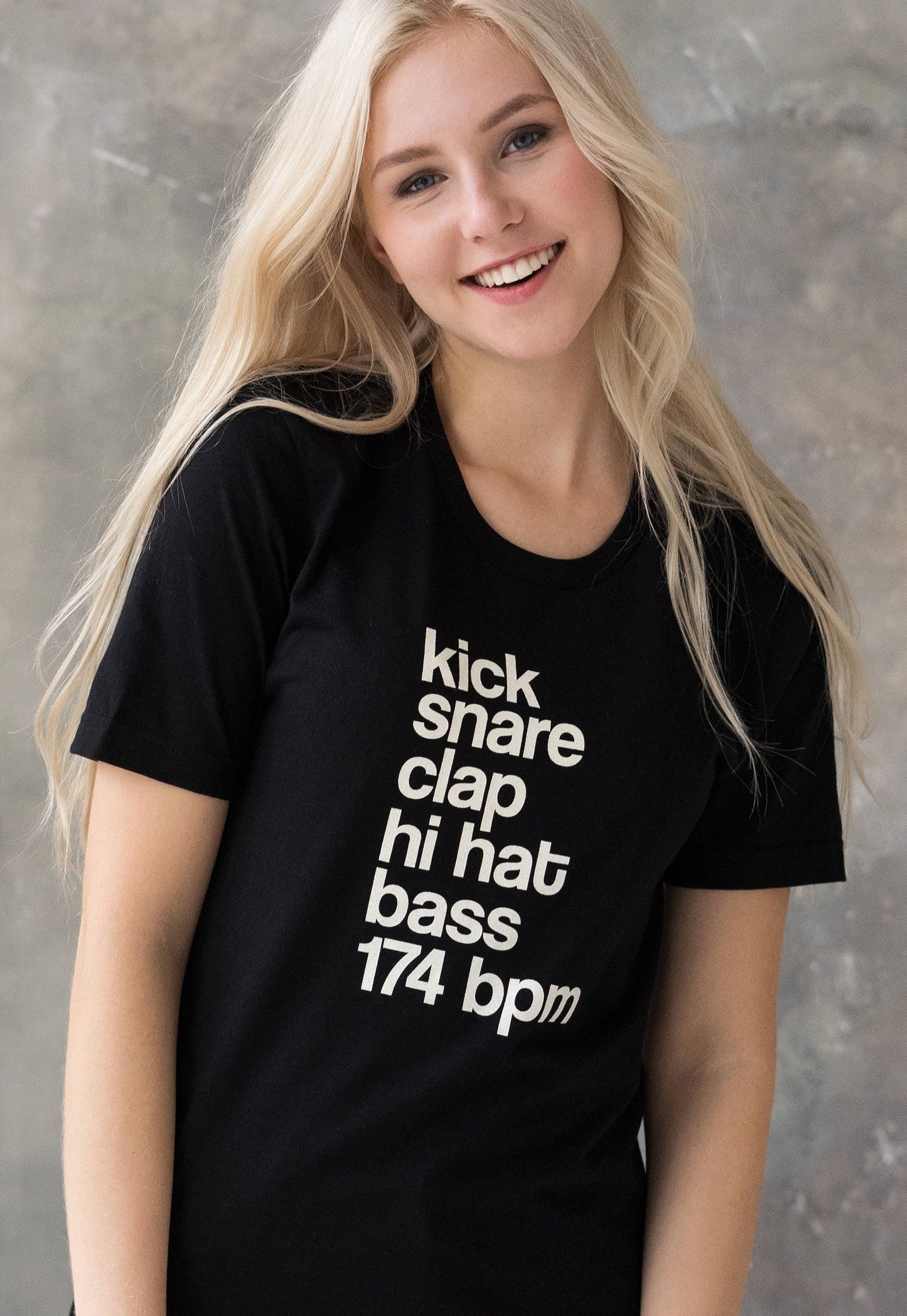 DJ T Shirt Kick Snare 174 BPM Synthesizer Drum and Bass Synth Music Neurofunk Junglist Jungle Music Womens Mens Printed Tee T-Shirt