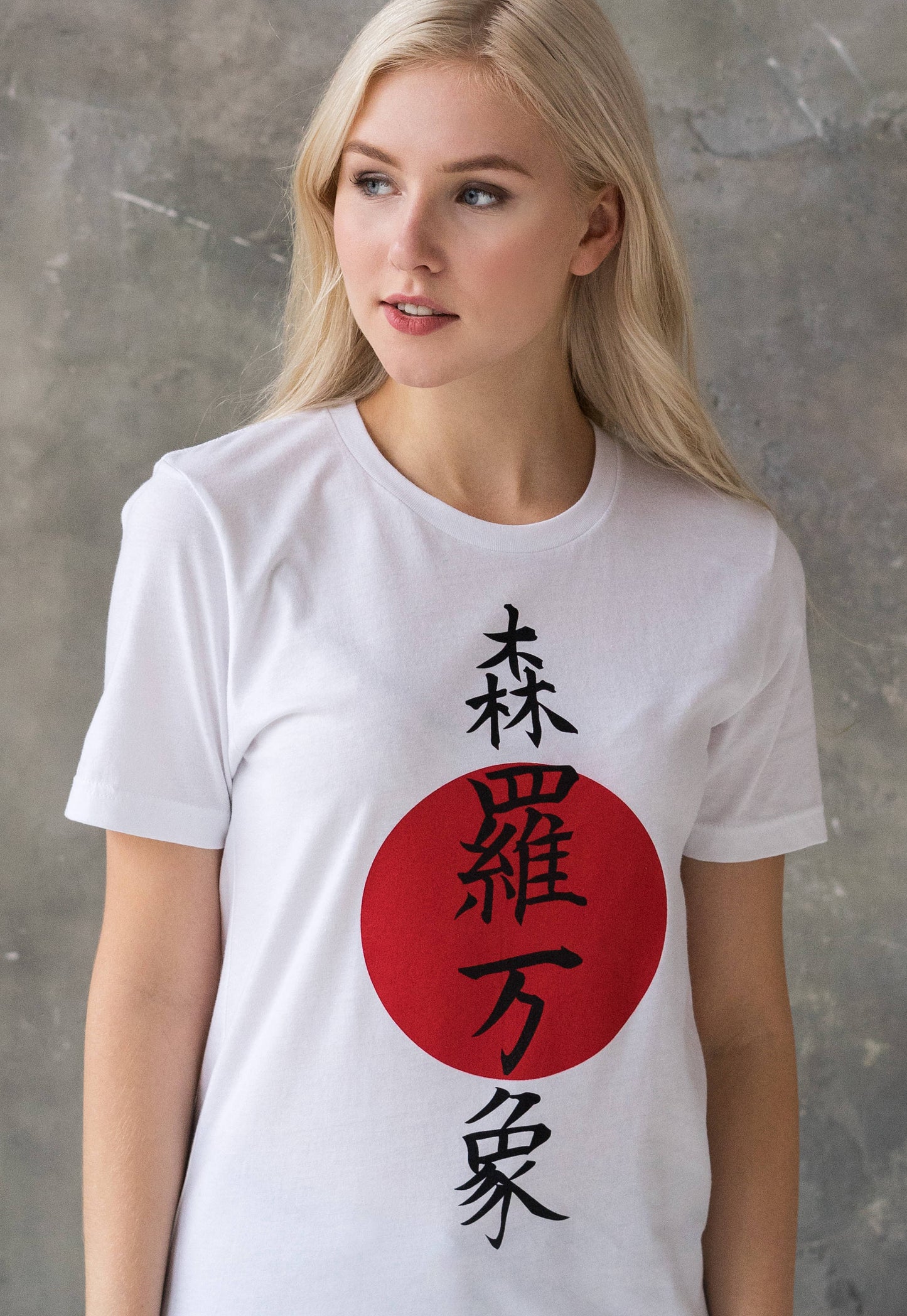 Japanese T Shirt - Universe Shinra Bansho Japan Writing Calligraphy Kanji Yoga Martial Arts Zen Buddhist Anime Manga Womens Mens Printed Tee