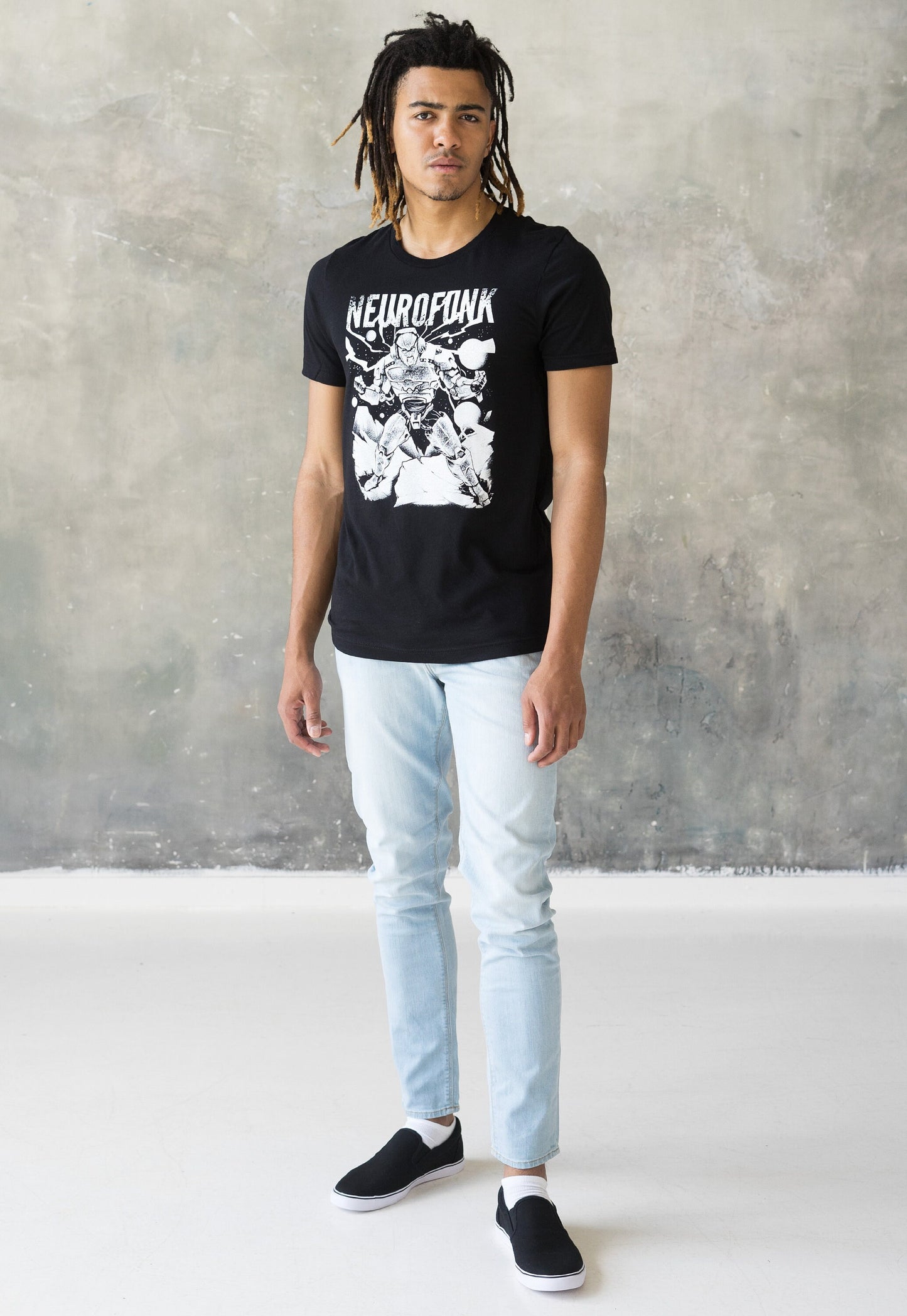 Neurofunk Destruction T Shirt - Drum and Bass Robot DJ Synthesizer & n Synth Music Producer Junglist Dubstep Mens Womens Graphic Printed Tee