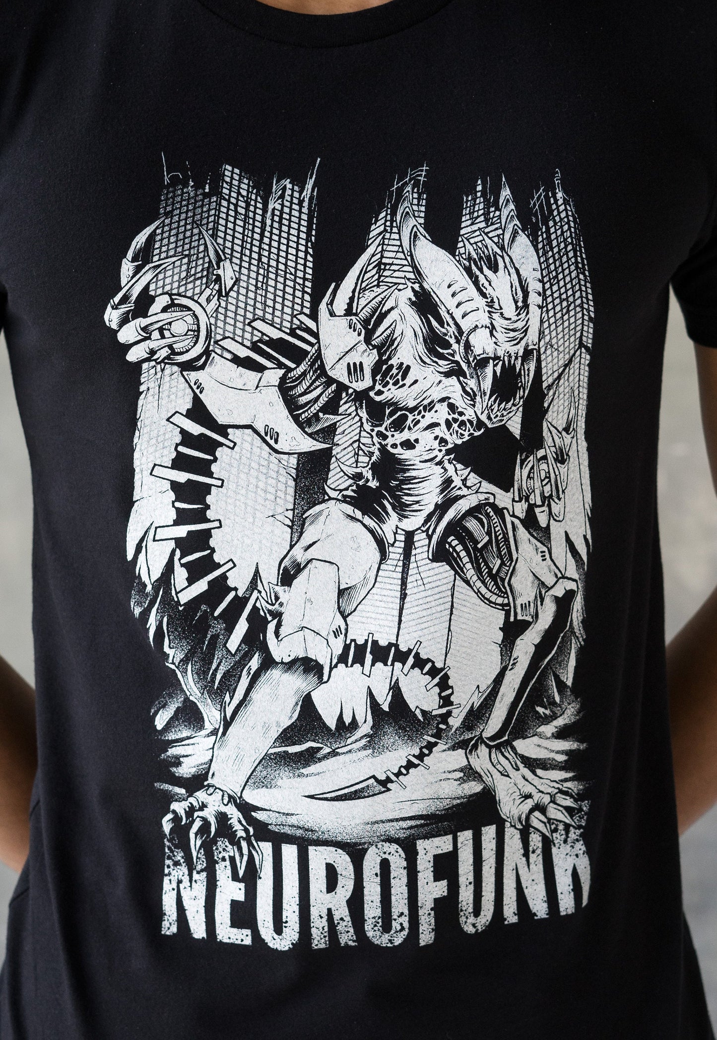 Neurofunk Invasion T Shirt Drum and Bass Alien DJ Synthesizer & Synth Music Producer Junglist Jungle EDM Sci Fi Dubstep Graphic Printed Tee