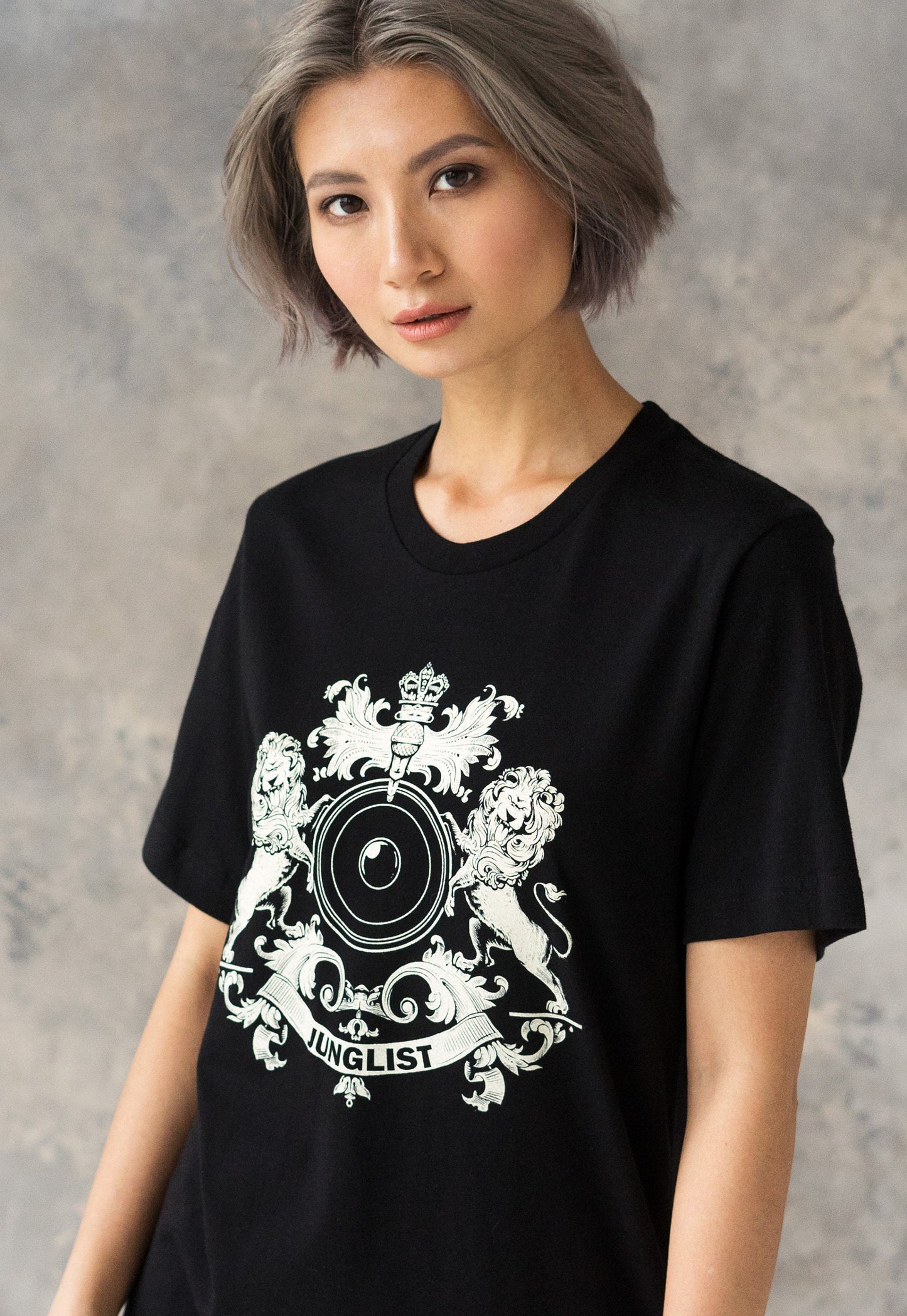 Junglist Coat Of Arms T Shirt - Jungle Massive Crest Lion Heraldry Drum and Bass DJ & Bass Synth Music Producer Festival Printed Tee Top