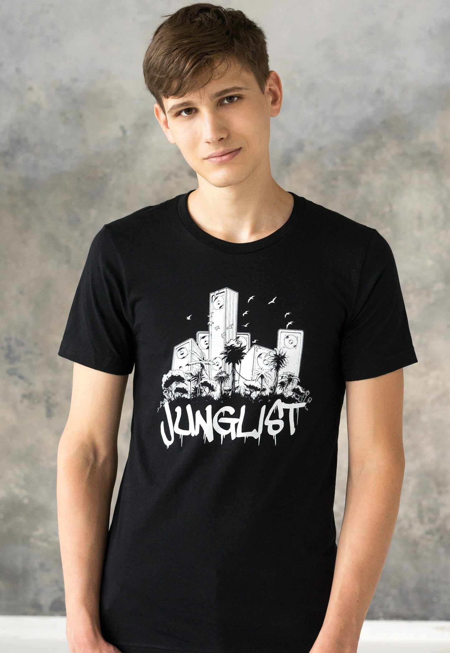 Junglist Sound System T Shirt Jungle Massive Drum and Bass DJ Synth Synthesizer Neurofunk Producer Dubstep Graphic Printed Tee Top