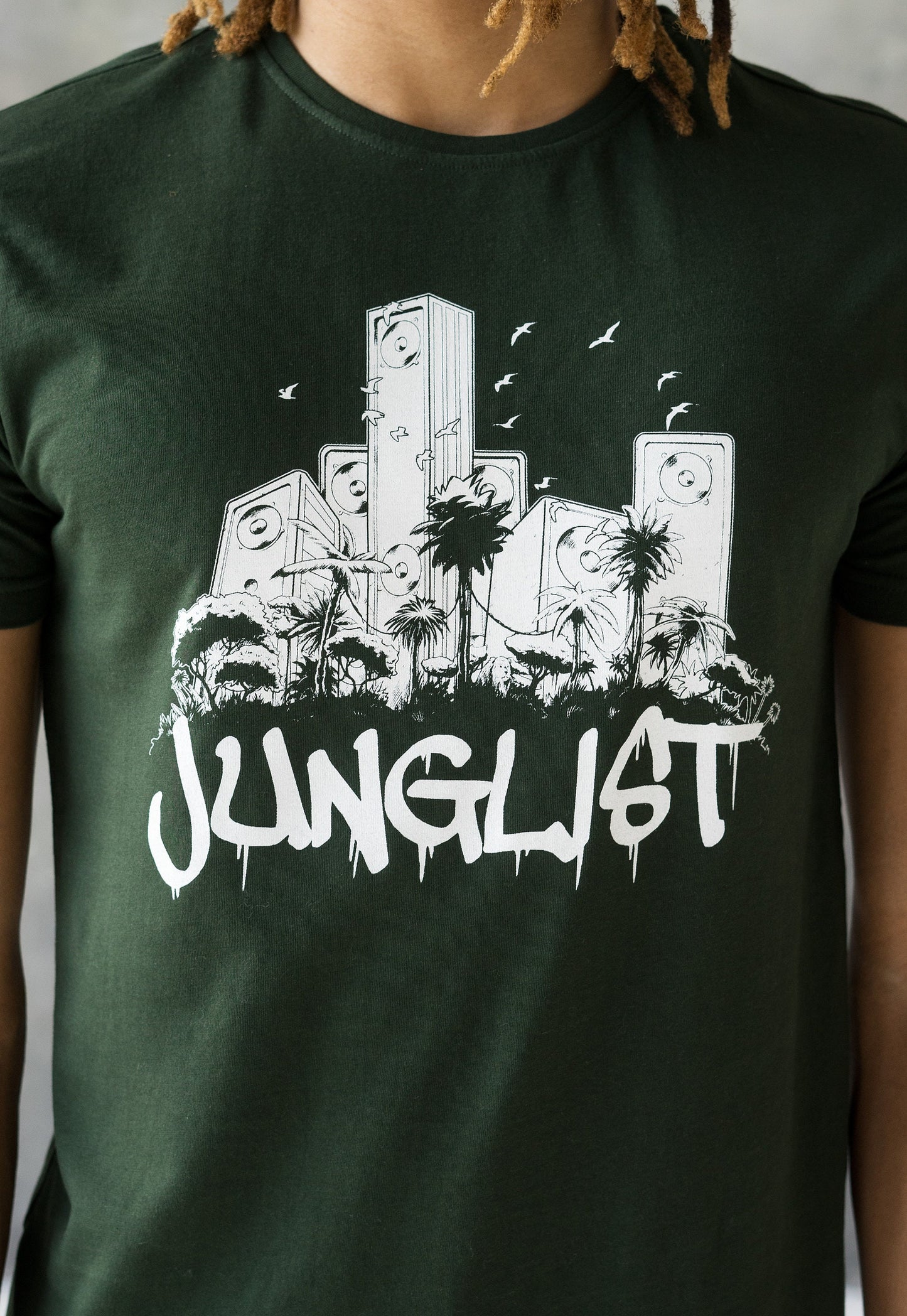 Junglist Sound System T Shirt - Jungle Massive Drum and Bass DJ & Synth Synthesizer Music Producer Festival Mens Womens Graphic Printed Tee