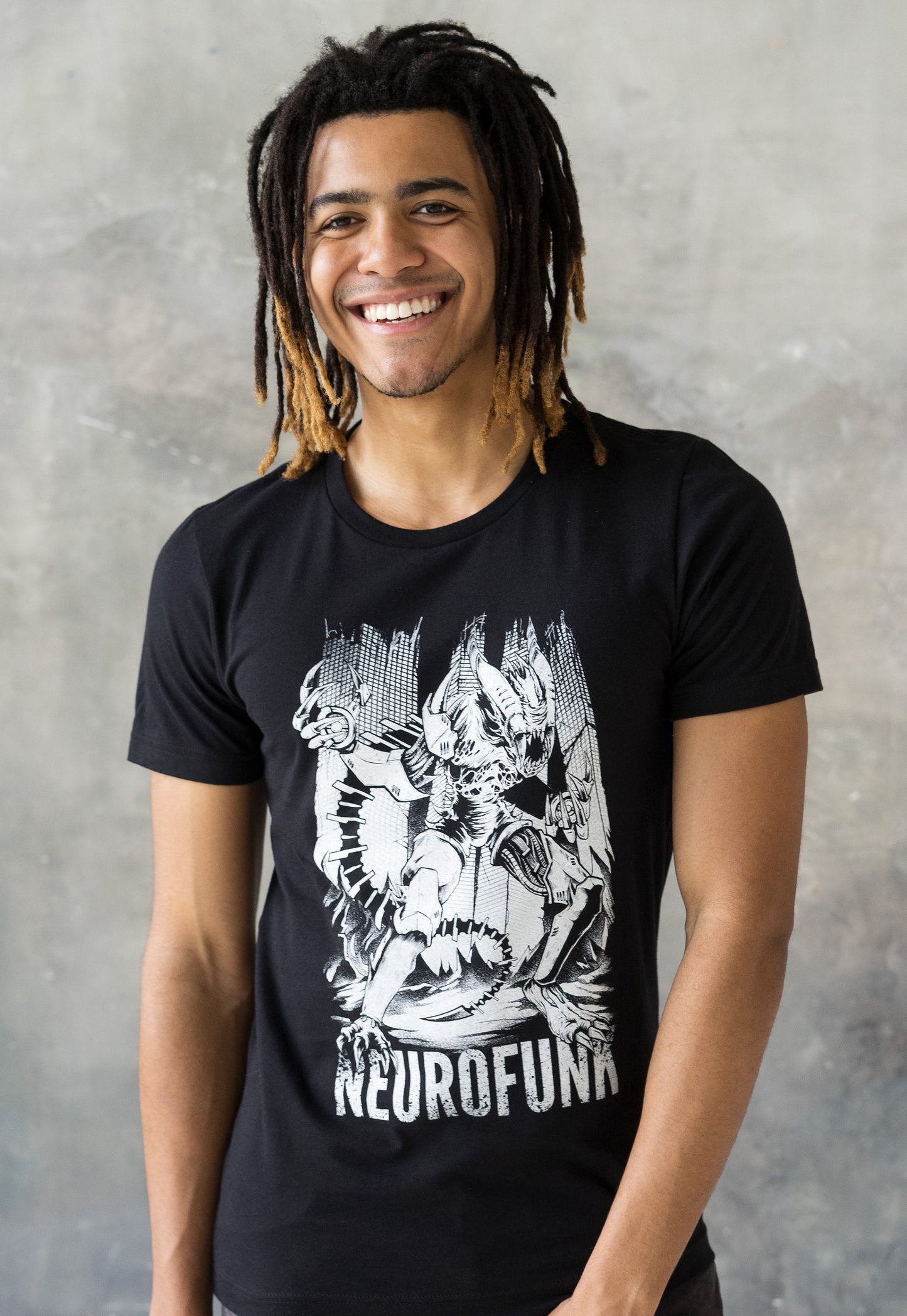 Neurofunk Invasion T Shirt Drum and Bass Alien DJ Synthesizer & Synth Music Producer Junglist Jungle EDM Sci Fi Dubstep Graphic Printed Tee