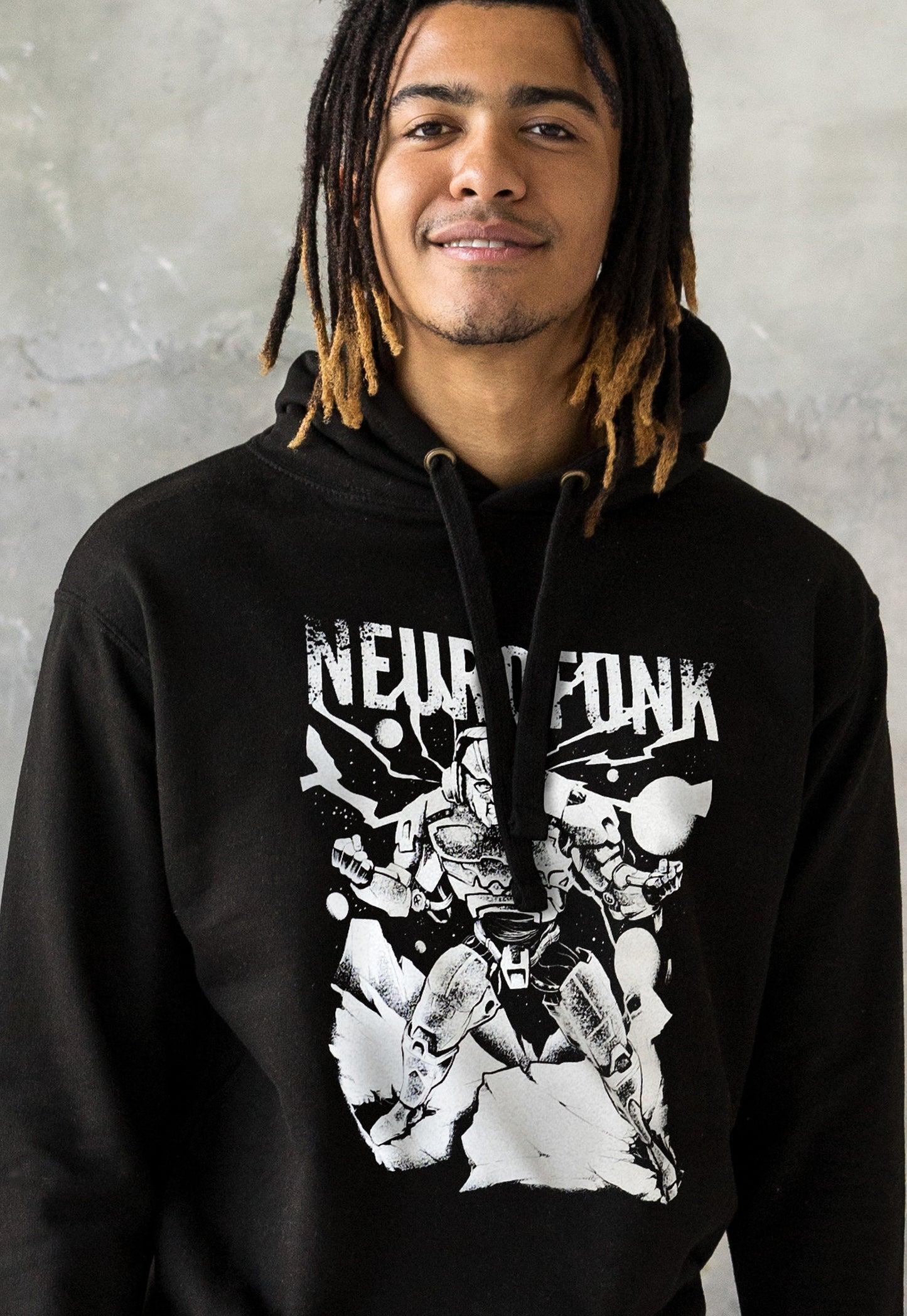 Neurofunk Destruction Hoodie Drum and Bass Robot DJ Synthesizer & Synth DnB Music Producer Junglist Dubstep Sweatshirt Printed Hooded Top