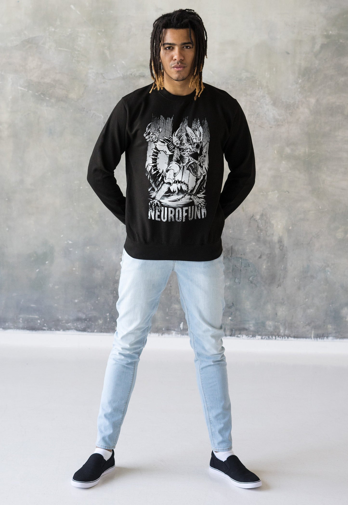 Neurofunk Invasion Sweatshirt Alien Junglist Drum and Bass DJ Synth Amen Music Producer Festival Mens Sweatshirt Sweater Pullover Jumper Top