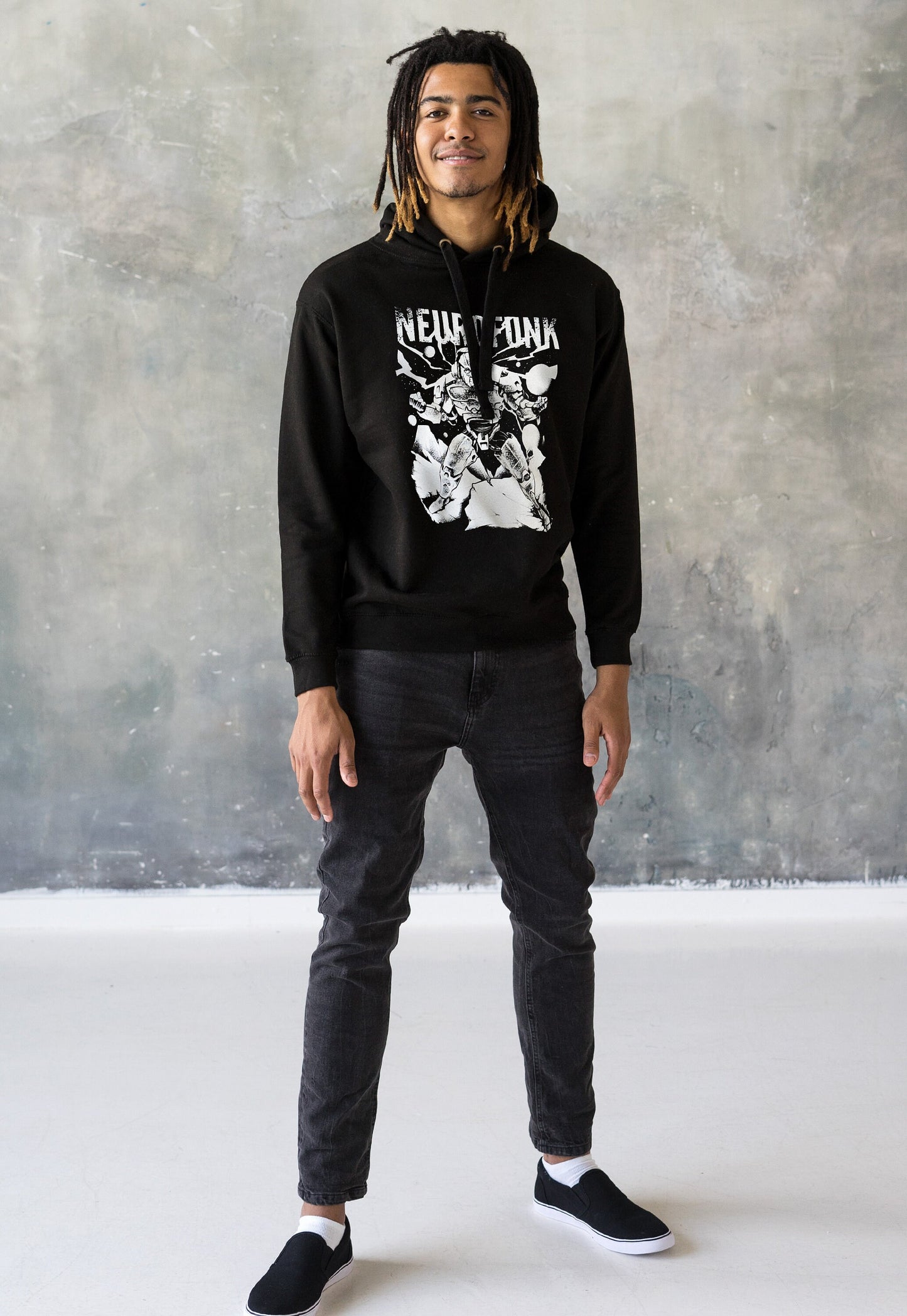Neurofunk Destruction Hoodie Drum and Bass Robot DJ Synthesizer & Synth DnB Music Producer Junglist Dubstep Sweatshirt Printed Hooded Top
