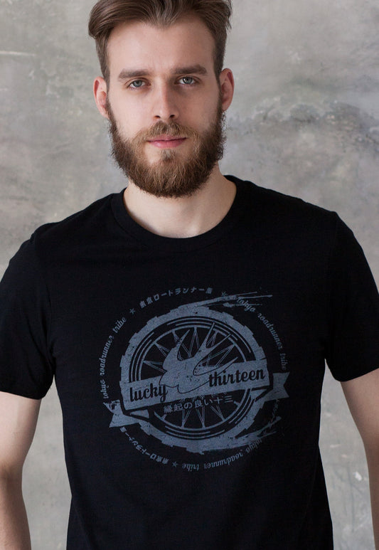 Tokyo Roadrunner Japanese T Shirt – Retro Vintage Style Japan Bike Kaminari Bosozoku Anime Manga Writing Kanji Printed Mens Womens Tee Top