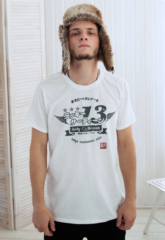 Tokyo Roadrunner Japanese T Shirt – Lucky Japan Retro Vintage Harajuku Style Kaminari Bosozoku Wings Anime Manga Mens Womens Printed Tee Top