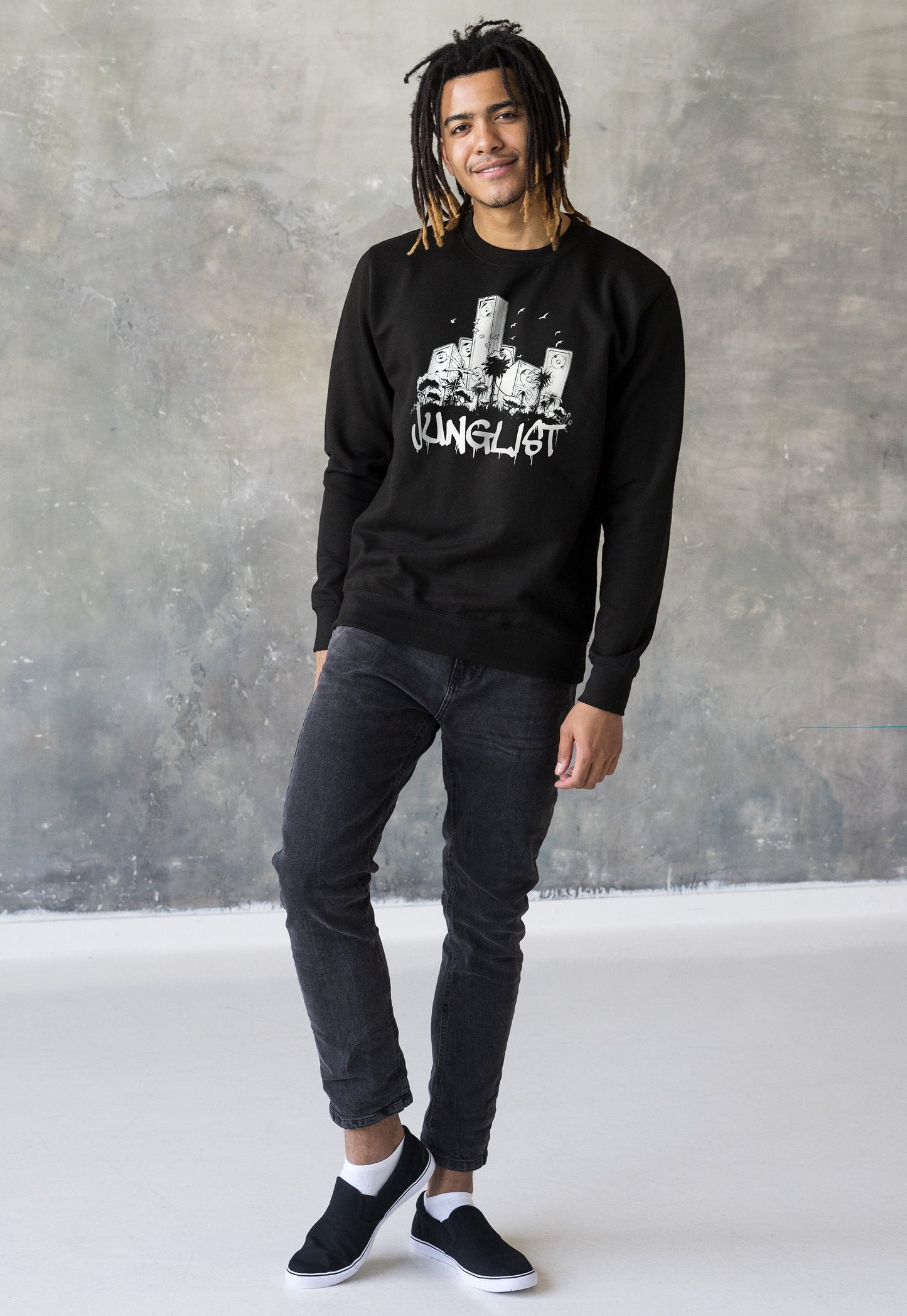 Junglist Sound System Sweatshirt Jungle Massive Drum and Bass & Female DJ Rave Music Womens Printed Sweatshirt Sweater Pullover Jumper Top