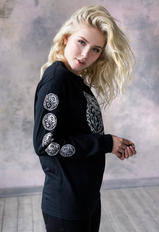 Yin Yang Dragons Long Sleeve T Shirt Taoism Chinese Japanese Dragon Taijitu Martial Arts Gym Yoga Tai Chi Graphic Printed Women's Men's Tee