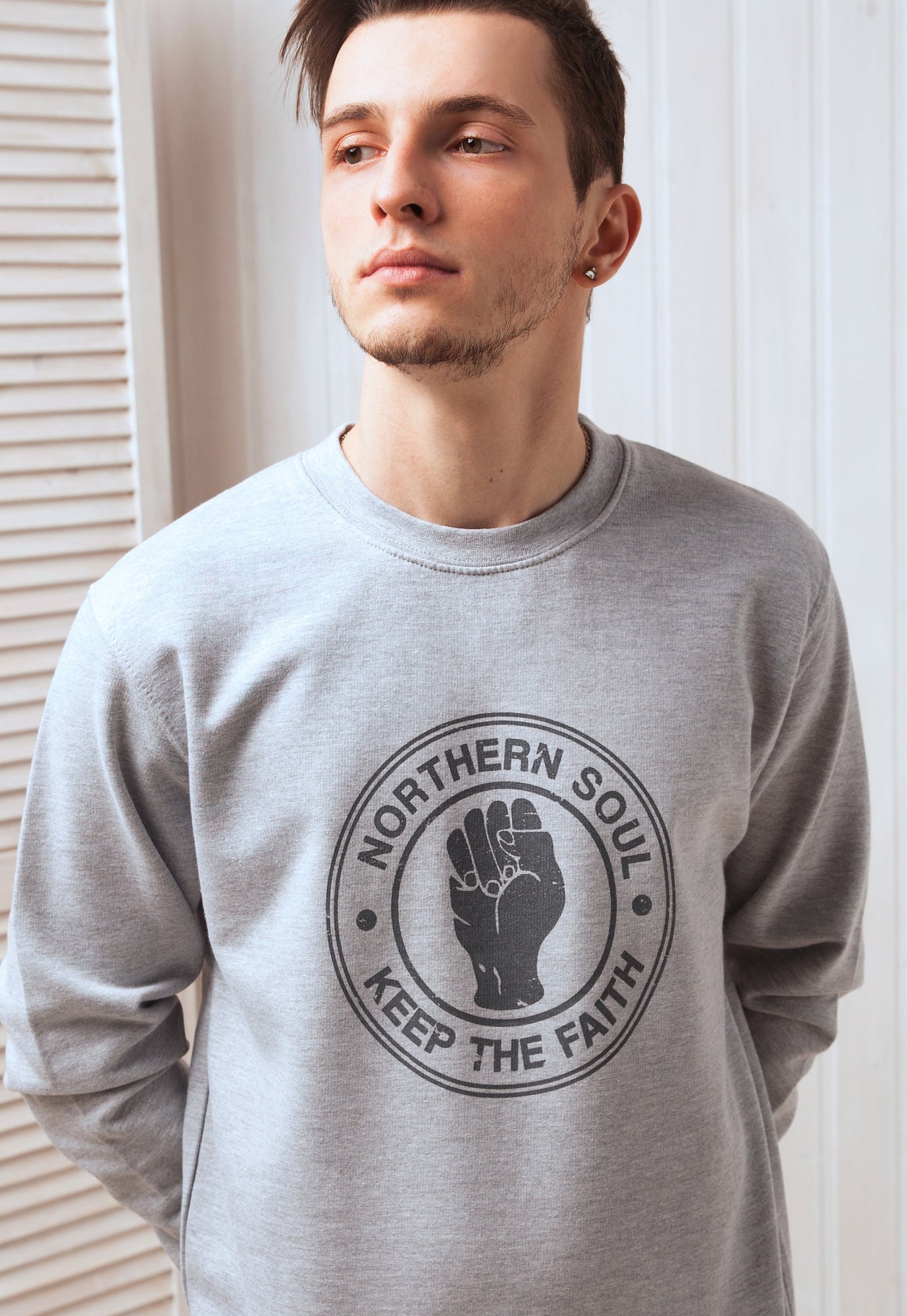 Northern Soul Sweatshirt Distressed Burnout Retro Print 60s 70s Mod Mods Music British Vintage Style Printed Men's Women's Pullover Jumper