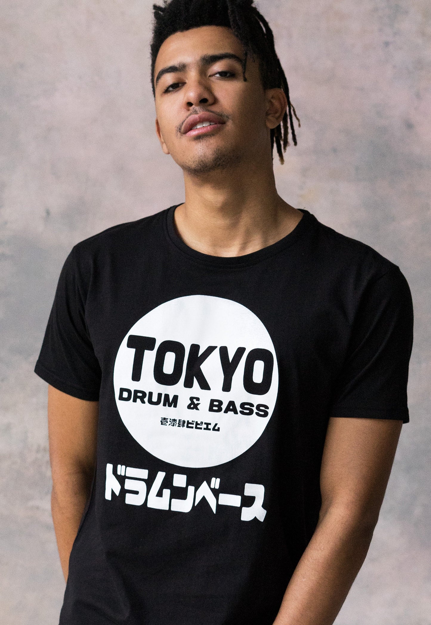 Tokyo Drum & Bass T Shirt Japanese Writing 174 BPM Junglist Synthesizer Synth Hiragana Kanji Graphic Printed Men's Women's Black Tee Top
