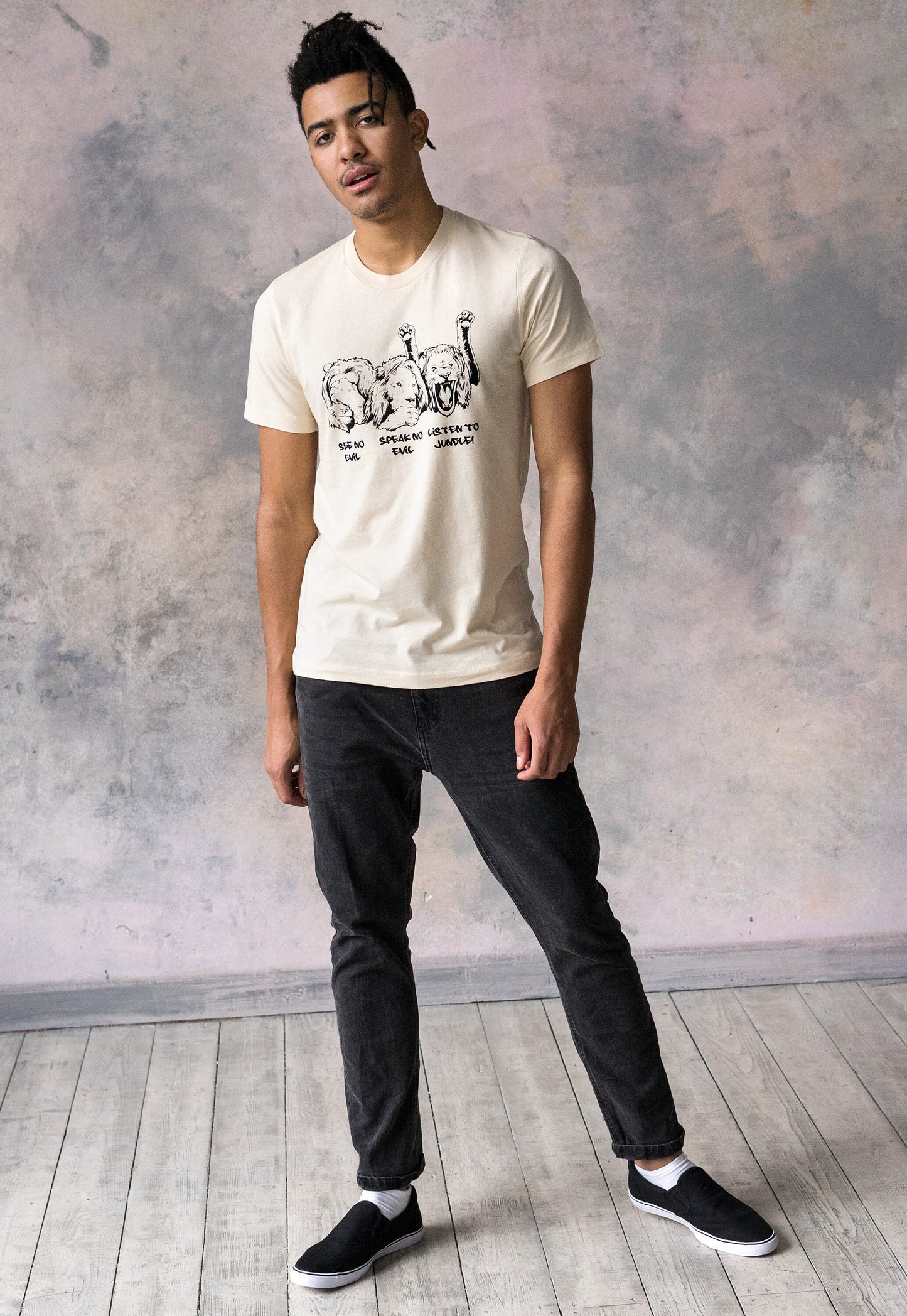 Junglist Lions T Shirt Jungle Massive Drum and Bass DJ & Synth Music Amen DnB Breakbeat Synth EDM Music Producer Festival Mens Printed Tee