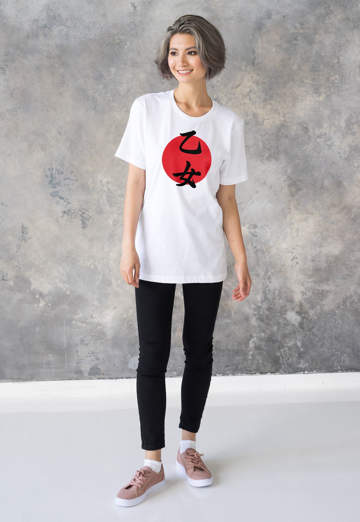 Custom Japanese T Shirt Japan Calligraphy Kanji Otome Otaku Fujoshi Senpai Kohai Personalised Name Message BL Anime Manga Women's Men's Tee