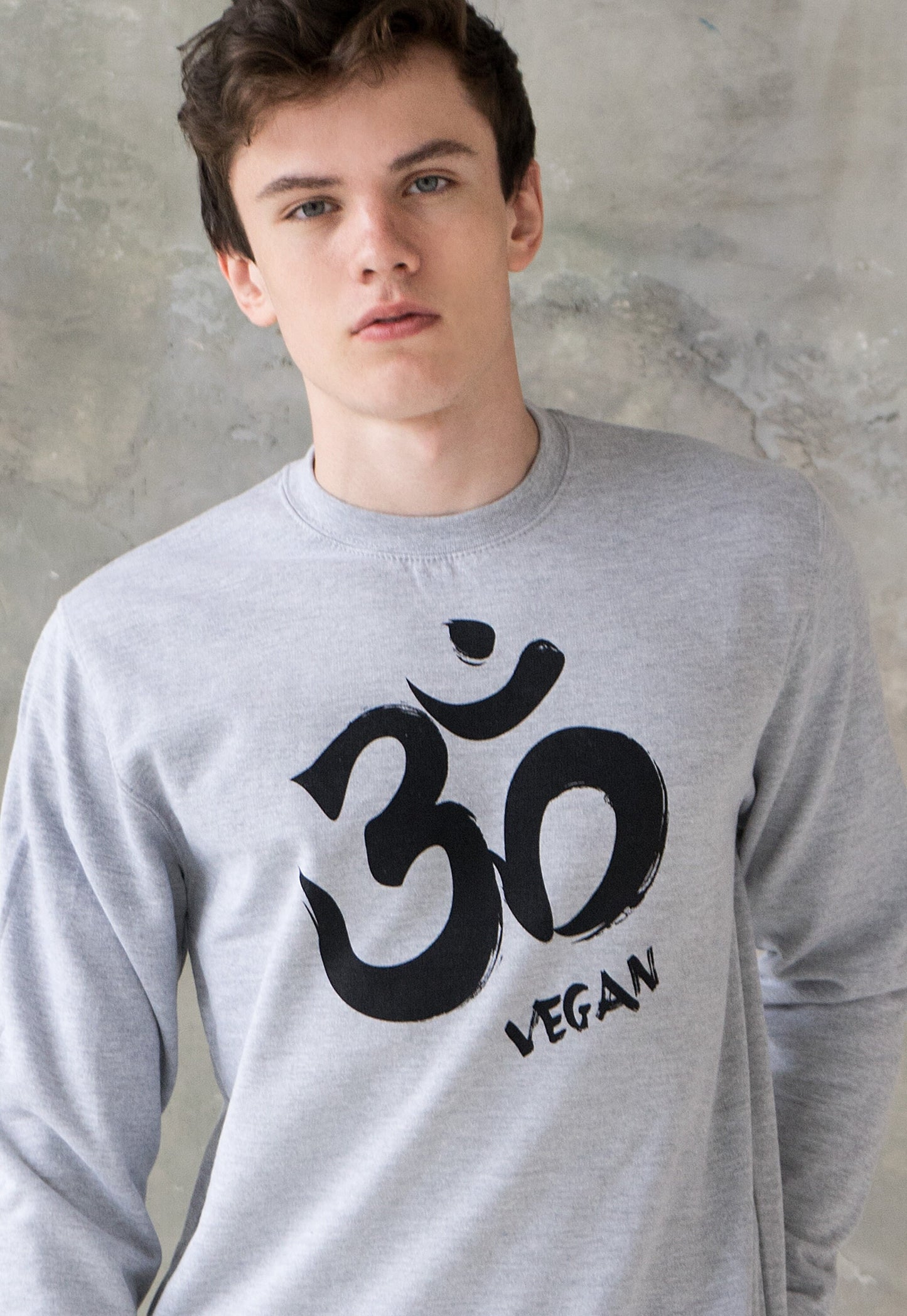 Om Vegan Sweatshirt Sanskrit Herbivore Slogan Hindu Hinduism Lotus Mandala Compassion Peace Men's Women's Unisex Graphic Printed Top Jumper