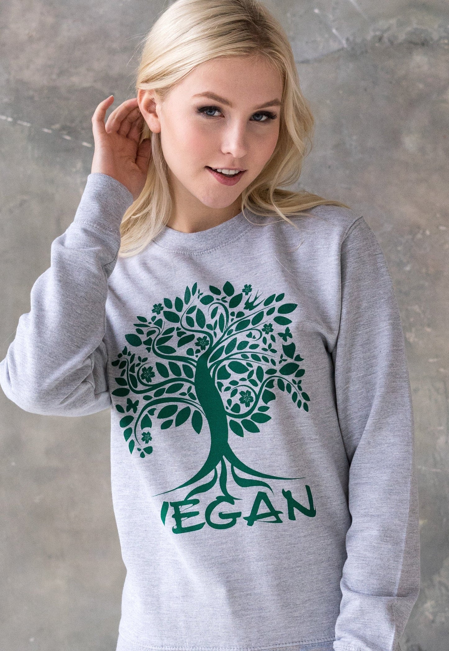 Tree Of Life Vegan Sweatshirt Herbivore Plant Based Climate Change Planet Earth Animal Liberation Mens Womens Graphic Printed Sweater Jumper
