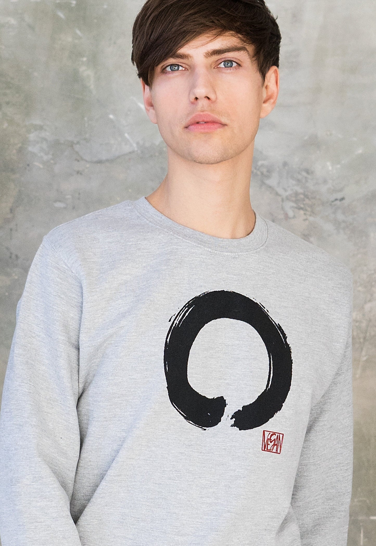 Vegan Sweatshirt - Enso Buddhist Circle - Vegetarian Veggie Buddhist Buddhism Wabi Sabi Zen Peace Men's Women's Graphic Printed Top Jumper