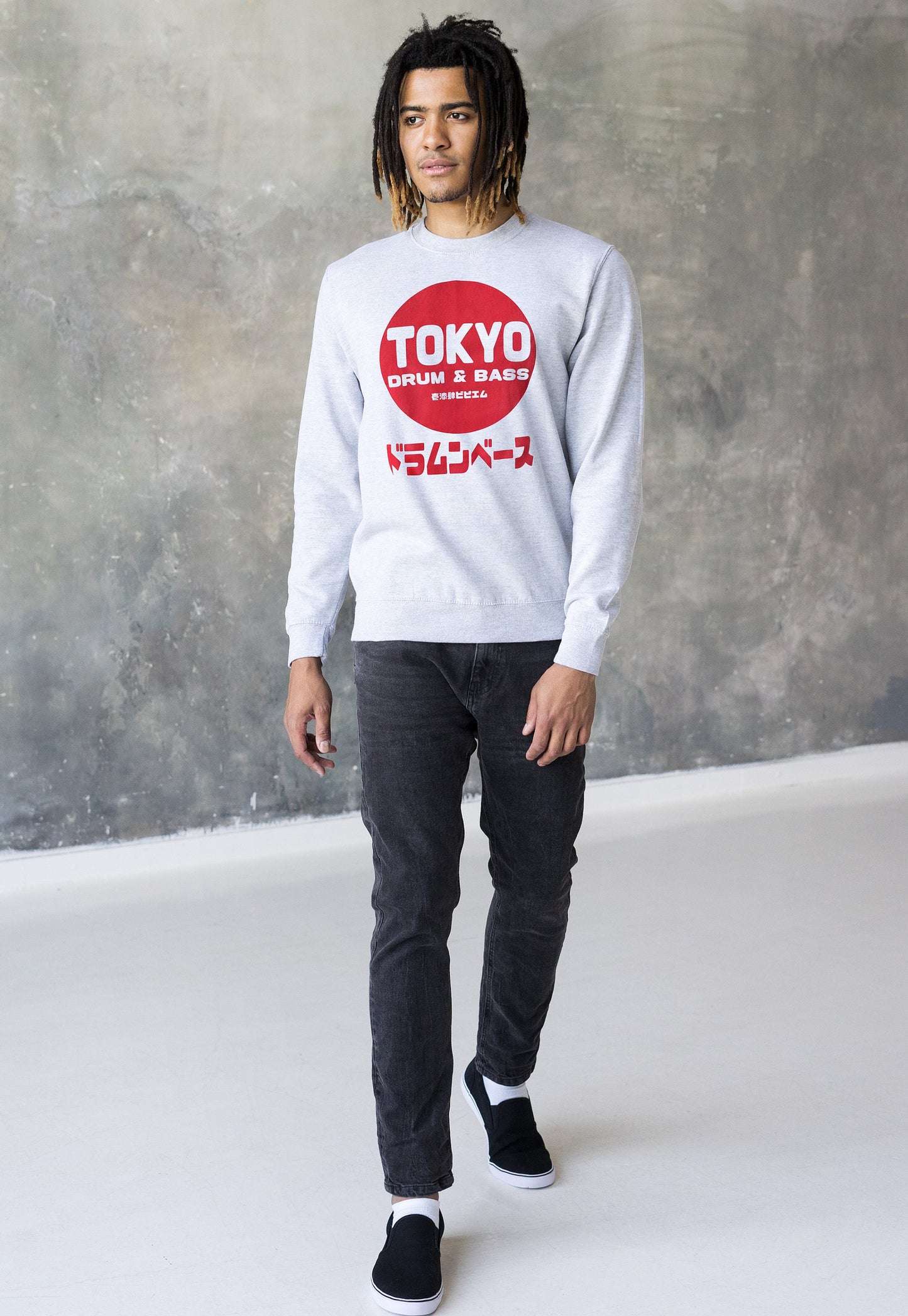 Tokyo Drum & Bass Sweatshirt Japanese Writing Japan 174 BPM Plus Size Warm Kanji Junglist Oversize Womens Printed Sweater Pullover Jumper
