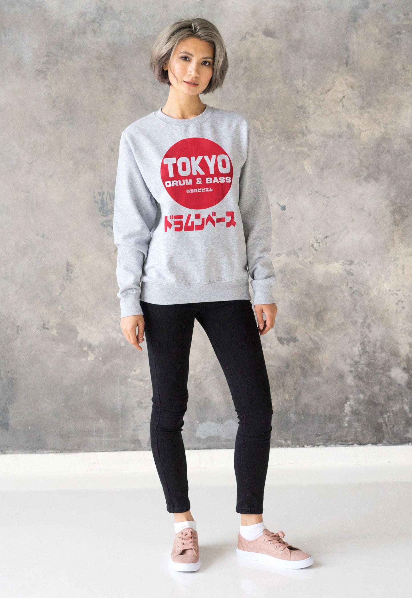 Tokyo Drum & Bass Sweatshirt Japanese Writing Japan 174 BPM Plus Size Warm Kanji Junglist Oversize Womens Printed Sweater Pullover Jumper