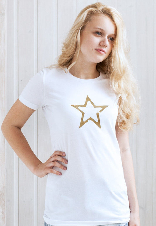 Star T Shirt Geometric Abstract Minimalist Skater Yoga Graphic Simple Cute Pretty Design Gifts For Her Screen Printed Womens Printed Tee Top