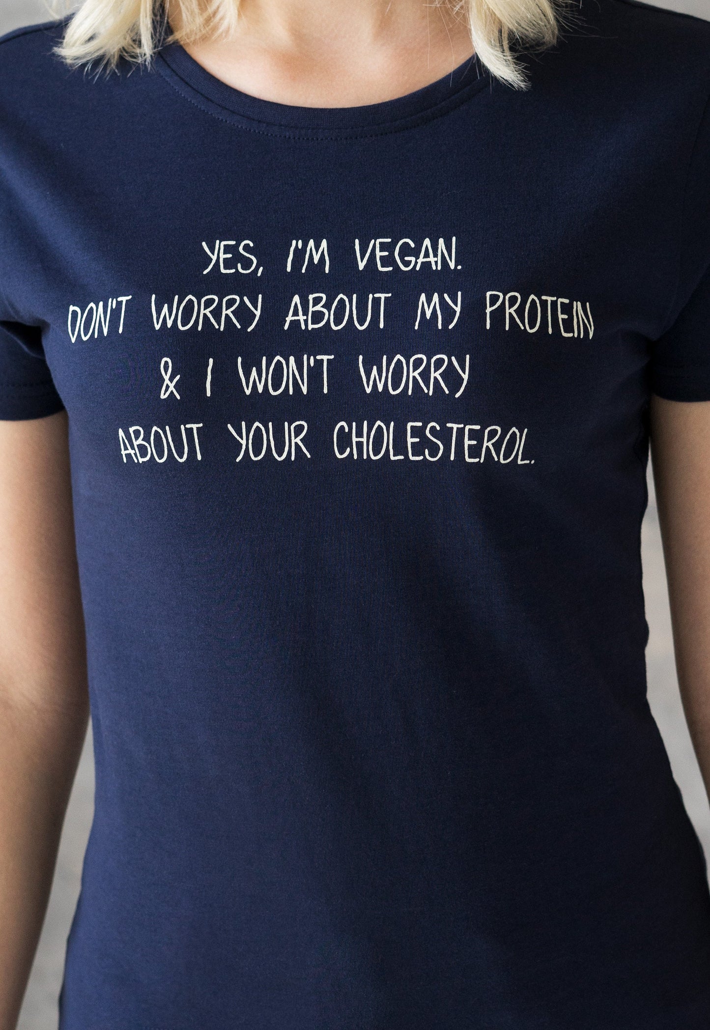 Vegan Protein T Shirt Organic Cotton Veggie Veganism Pretty Cute Animal Rights Typo Compassion Funny Ironic Slogan Activist Womens Girls Tee