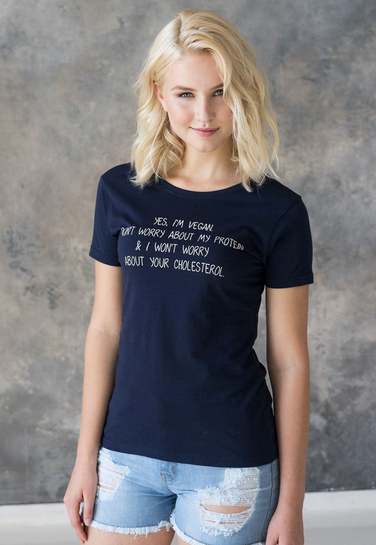 Vegan Protein T Shirt Organic Cotton Veggie Veganism Pretty Cute Animal Rights Typo Compassion Funny Ironic Slogan Activist Womens Girls Tee