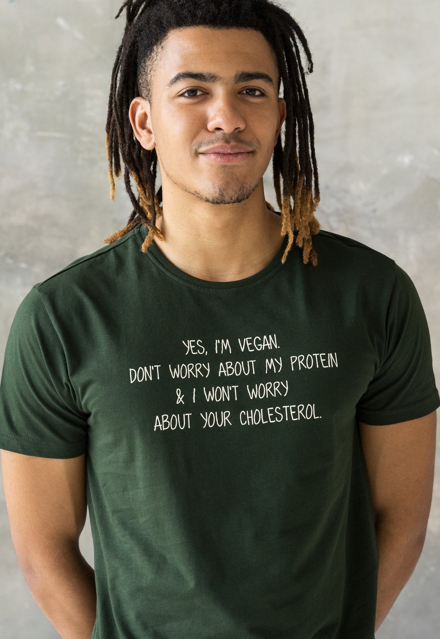 Vegan T Shirt Don't Worry About My Protein Veggie Slogan Funny Positive Activist AF Animal Liberation Be Kind Women's Men's Unisex Top Tee
