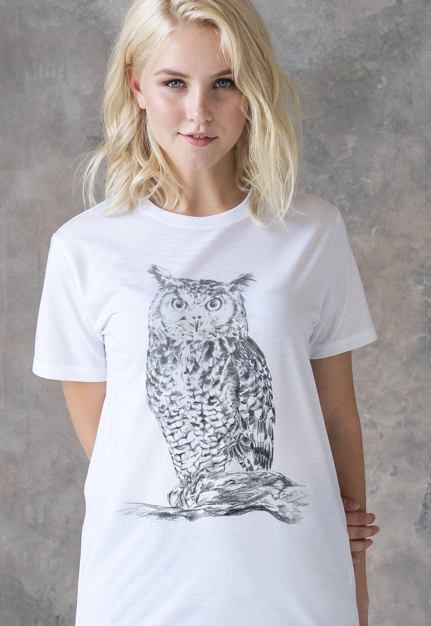 Owl T Shirt Artist Pencil Sketch Drawing Wild Bird Animal Vegan AF Cute Pretty Art Forest Nature Men's Women's Gifts Graphic Printed Top Tee