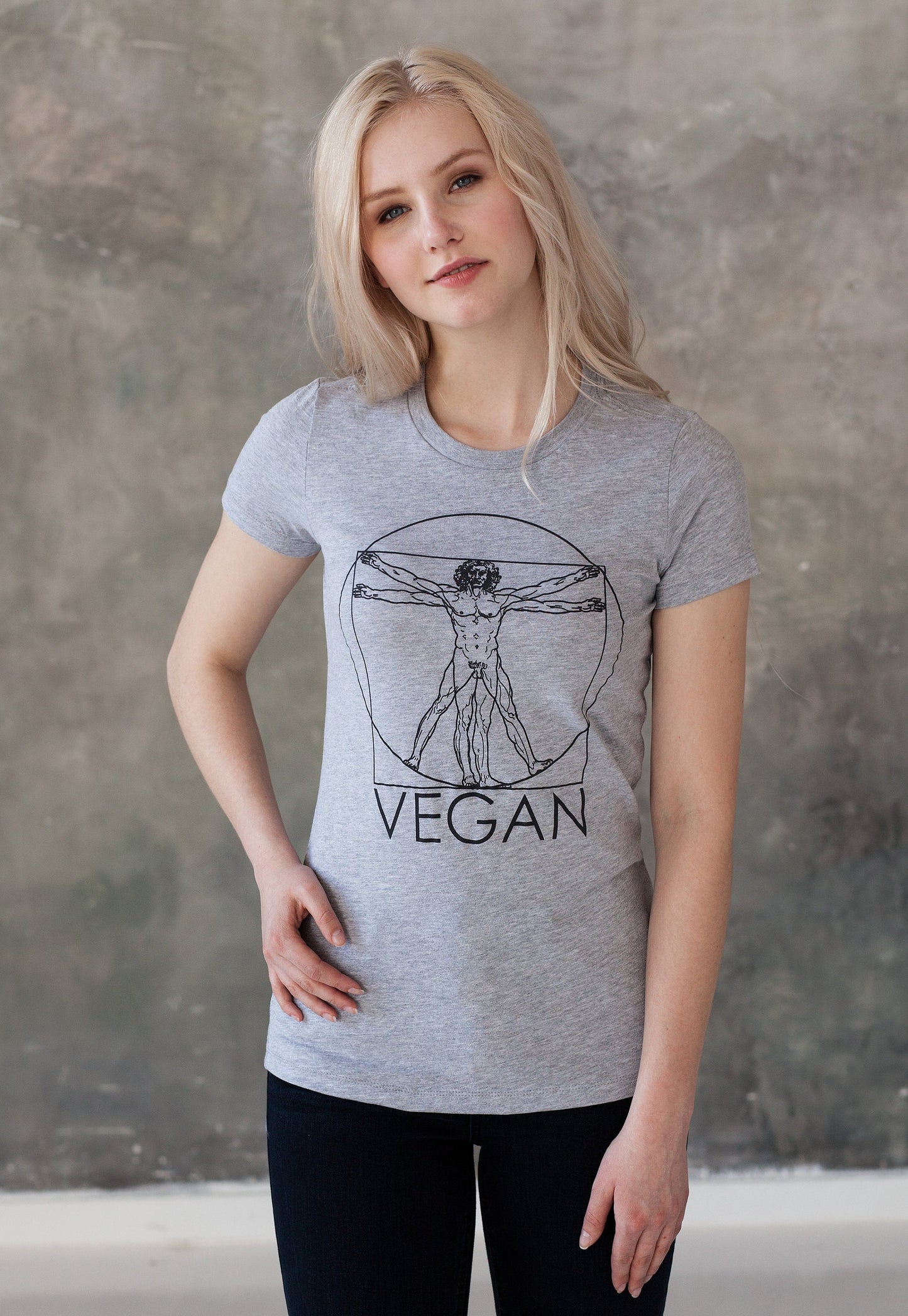 Vegan T Shirt Da Vinci Art Drawing Sketch Minimalist Edgy Veggie AF Animal Liberation Rights Freedom Be Kind Slogan Womens Girls Printed Tee